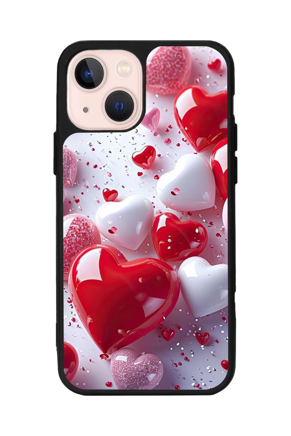 Aksel Kılıf Apple iphone 14 Uyumlu Baskılı, Mat Siyah Renk, Yumuşak Silikon, Koruyucu, Şok Emici Kapak, Kılıf
