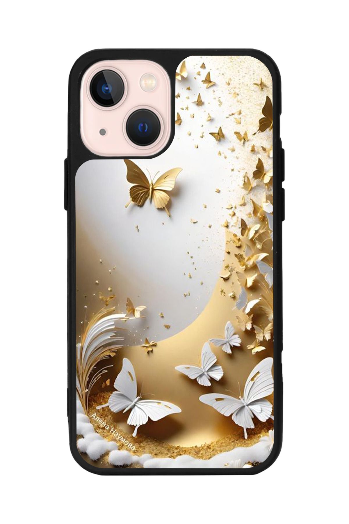 Aksel Kılıf Apple iPhone 14 Plus Uyumlu Baskılı, Mat Siyah,Yumuşak Silikon,Koruyucu,Şok Emici Kapak,Kılıf