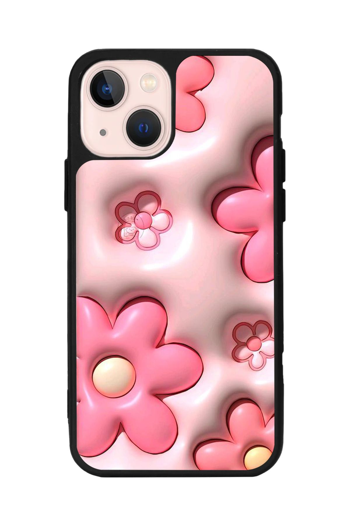 Aksel Kılıf Apple iPhone 14 Plus Uyumlu Baskılı, Mat Siyah,Yumuşak Silikon,Koruyucu,Şok Emici Kapak,Kılıf