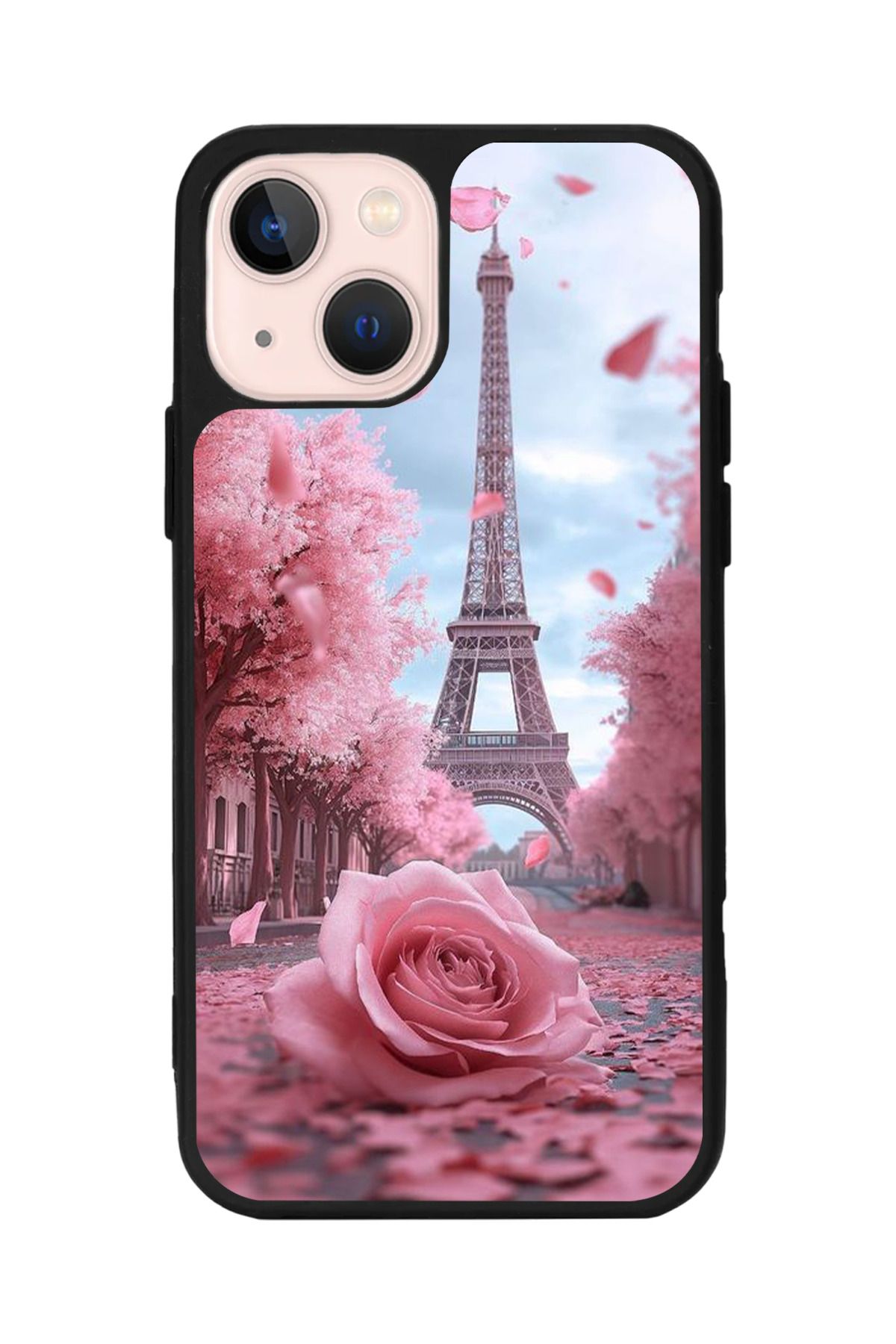 Aksel Kılıf Apple iPhone 14 Plus Uyumlu Baskılı, Mat Siyah,Yumuşak Silikon,Koruyucu,Şok Emici Kapak,Kılıf