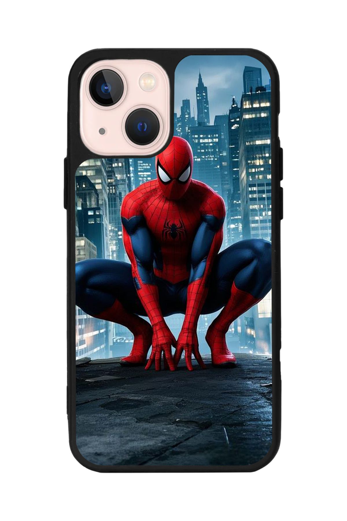 Aksel Kılıf Apple iPhone 15 Plus Uyumlu Baskılı,Mat Siyah,Yumuşak Silikon,Koruyucu,Şok Emici Kapak,Kılıf