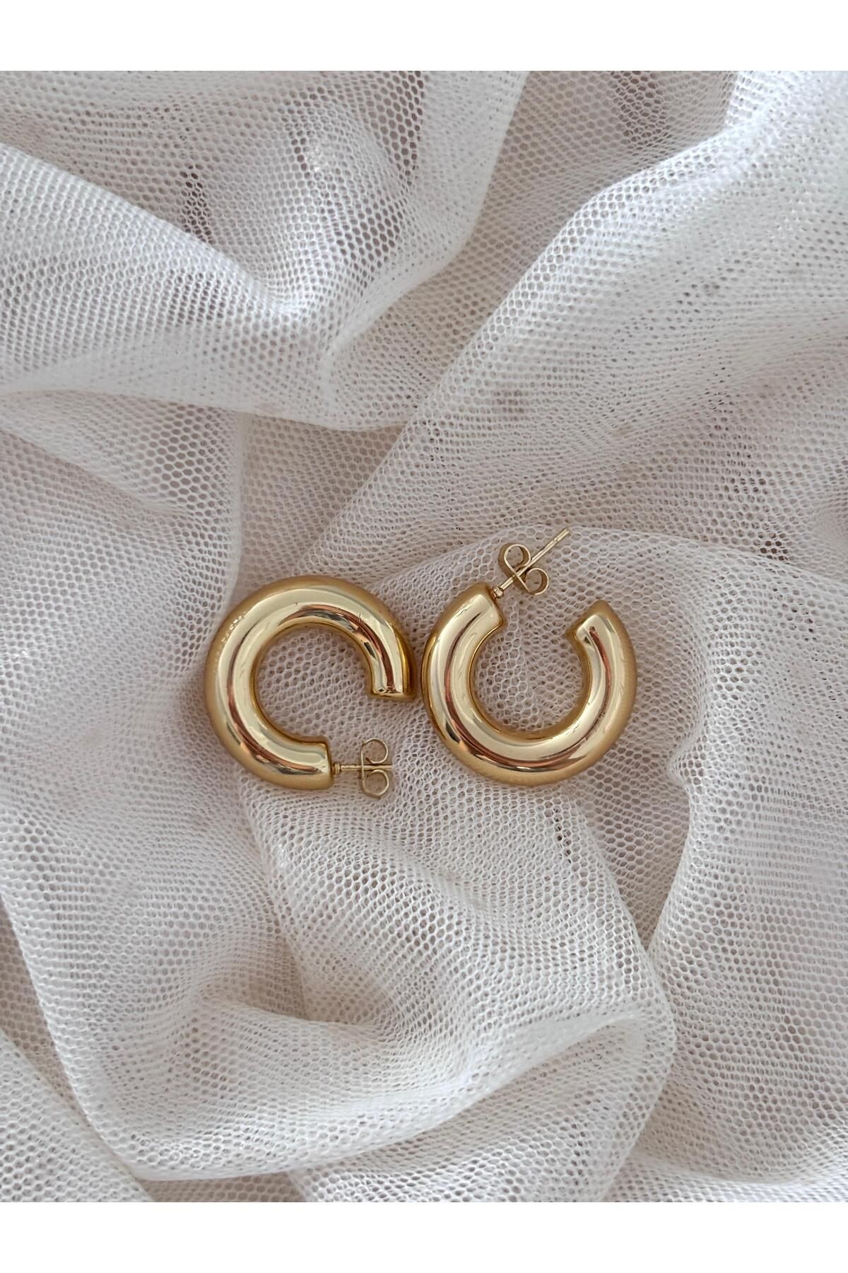 Bellamy Jewelry Whirl Halka Küpe - Gold