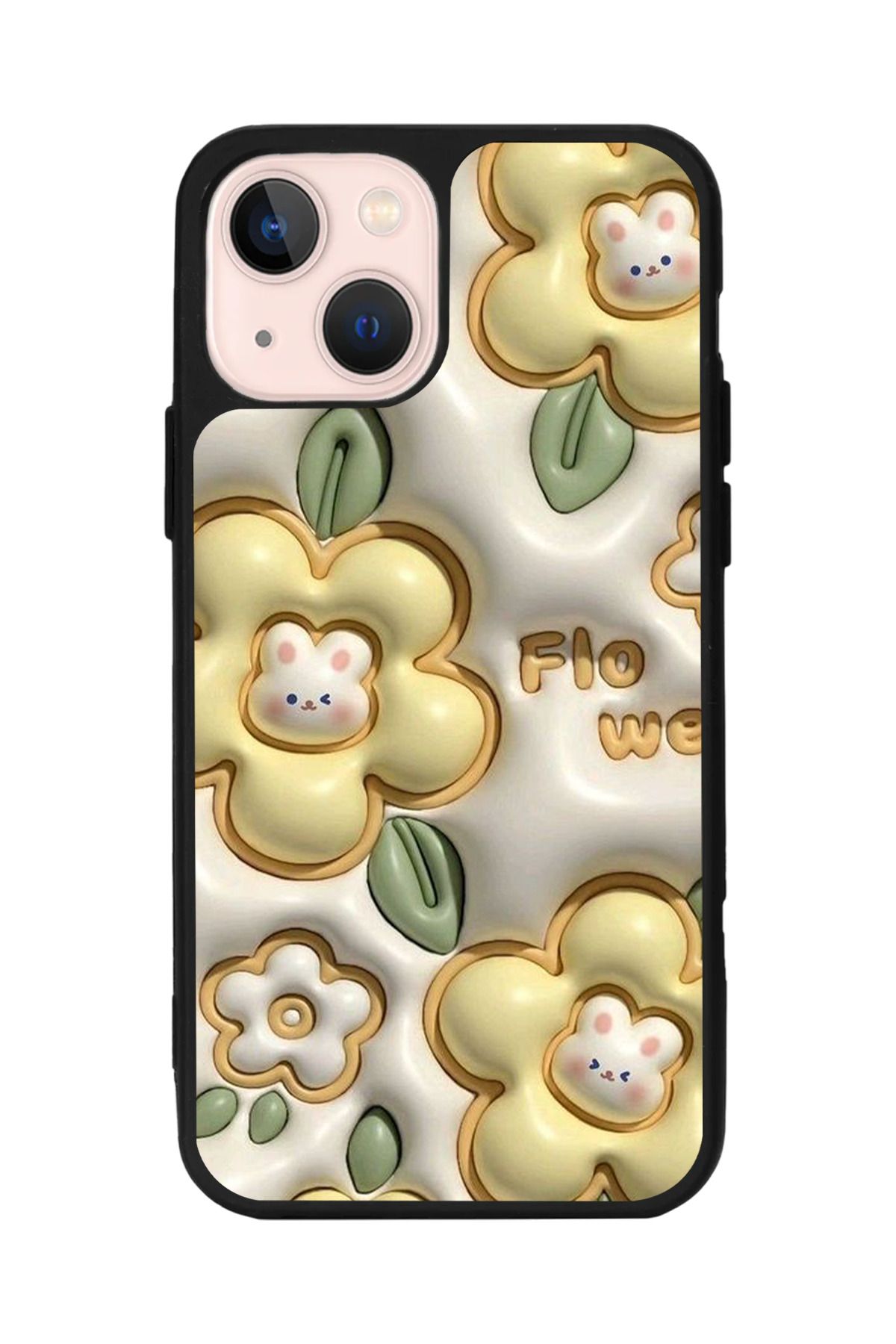 Aksel Kılıf Apple iphone 14 Uyumlu Baskılı, Mat Siyah Renk, Yumuşak Silikon, Koruyucu, Şok Emici Kapak, Kılıf