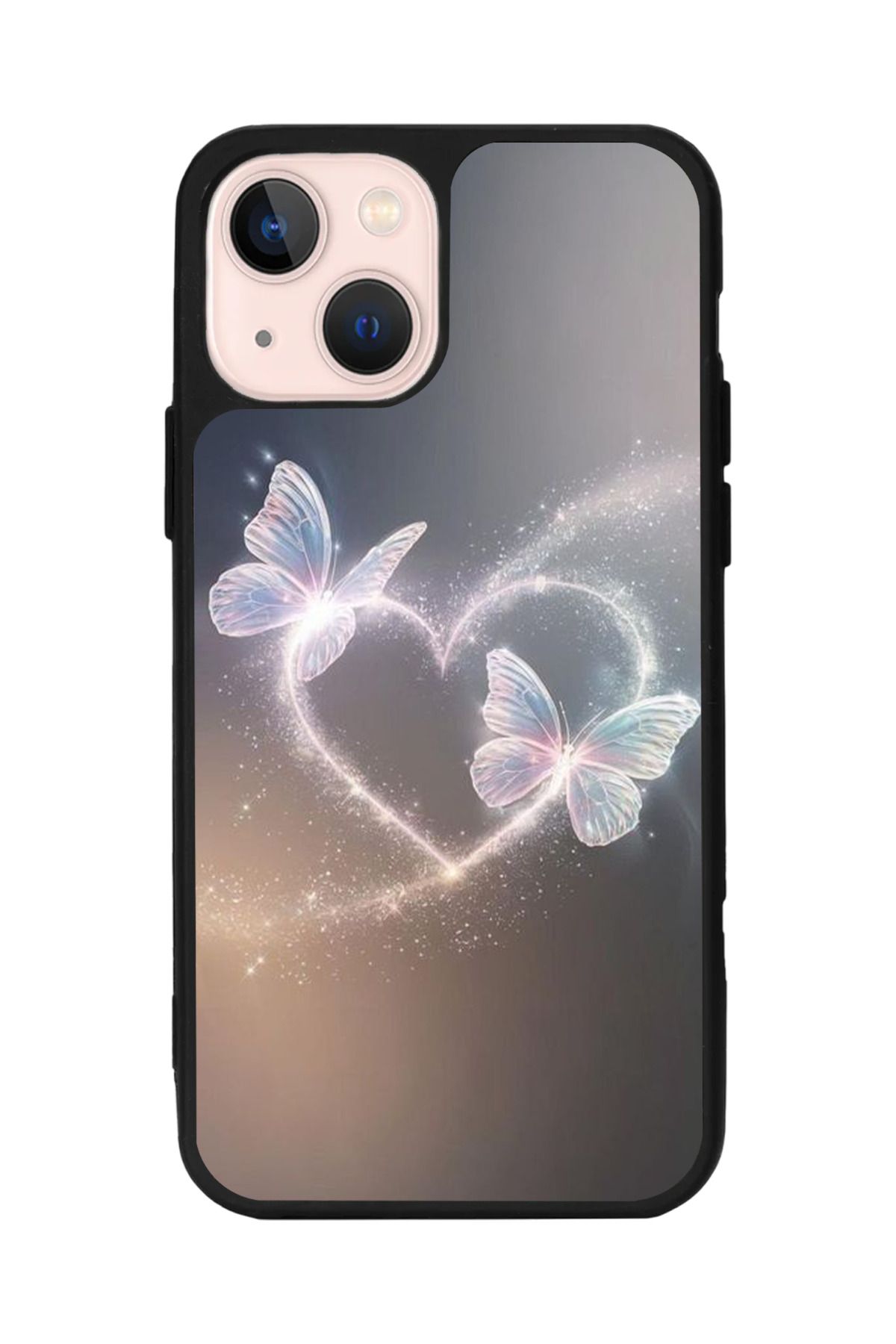 Aksel Kılıf Apple iPhone 15 Plus Uyumlu Baskılı,Mat Siyah,Yumuşak Silikon,Koruyucu,Şok Emici Kapak,Kılıf