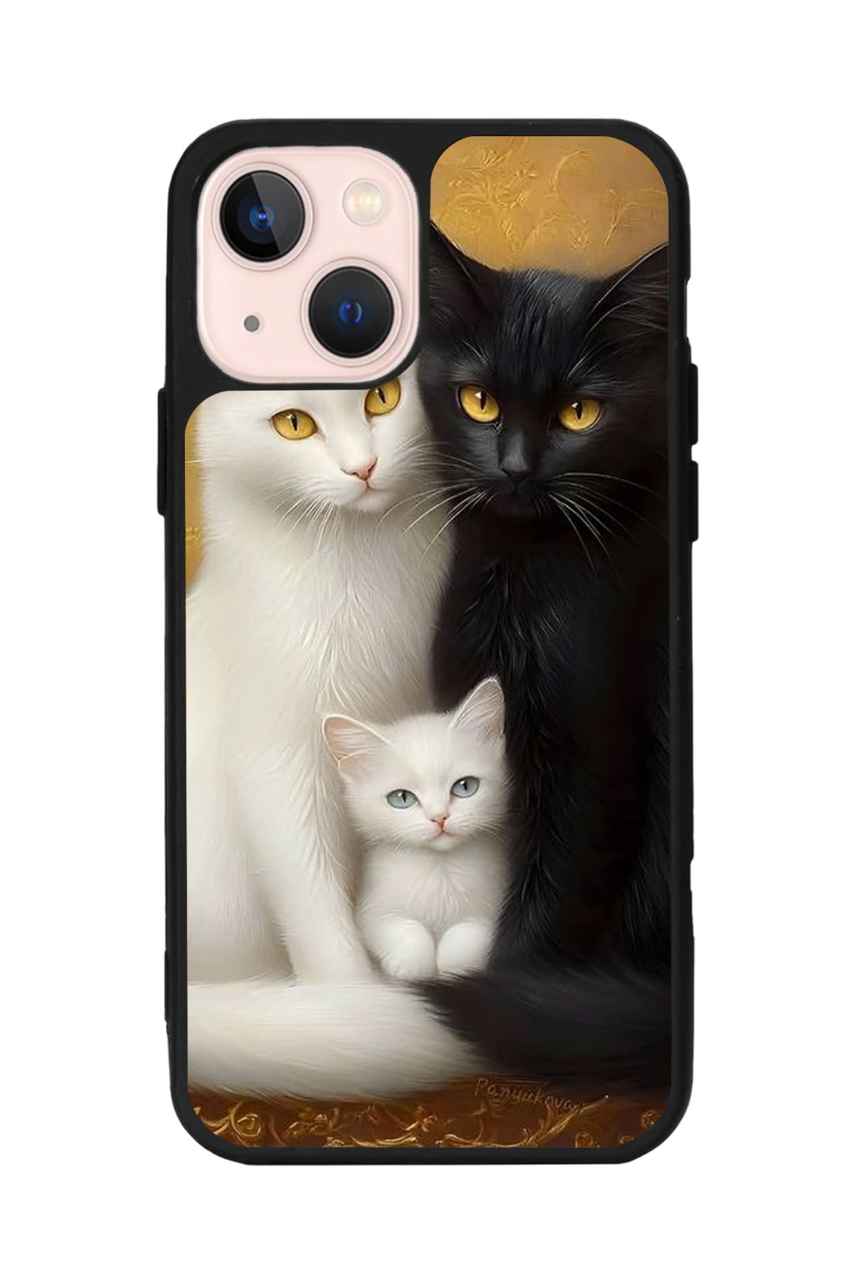Aksel Kılıf Apple iPhone 15 Plus Uyumlu Baskılı,Mat Siyah,Yumuşak Silikon,Koruyucu,Şok Emici Kapak,Kılıf