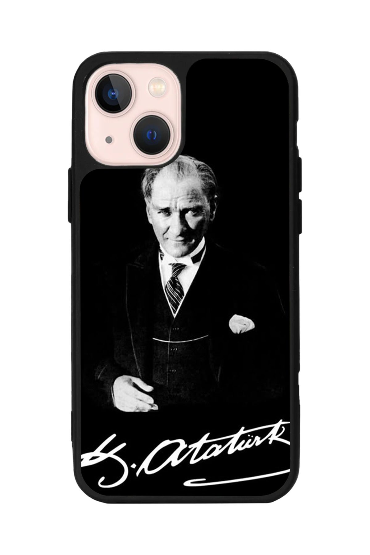 Aksel Kılıf Apple iPhone 15 Plus Uyumlu Baskılı,Mat Siyah,Yumuşak Silikon,Koruyucu,Şok Emici Kapak,Kılıf