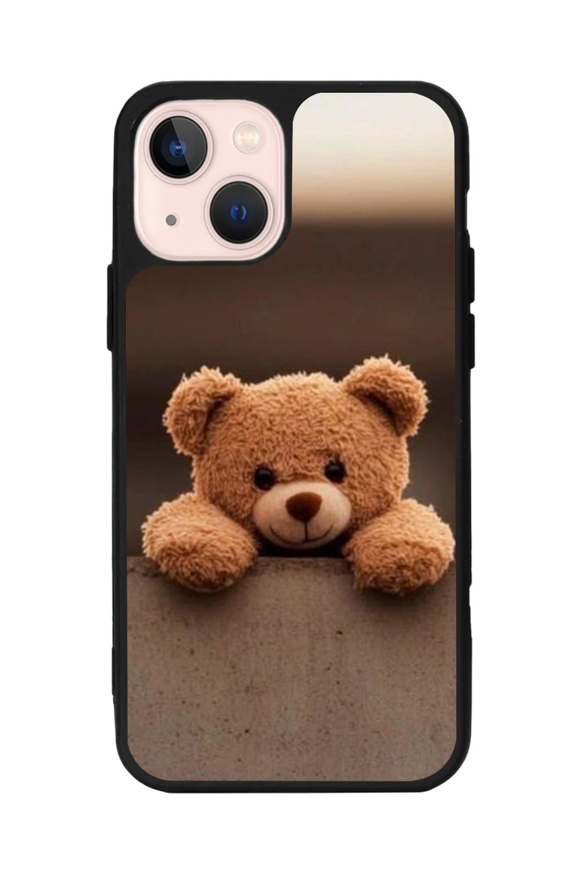 Aksel Kılıf Apple iPhone 15 Uyumlu Baskılı, Mat Siyah Renk, Yumuşak Silikon, Koruyucu, Şok Emici Kapak, Kılıf