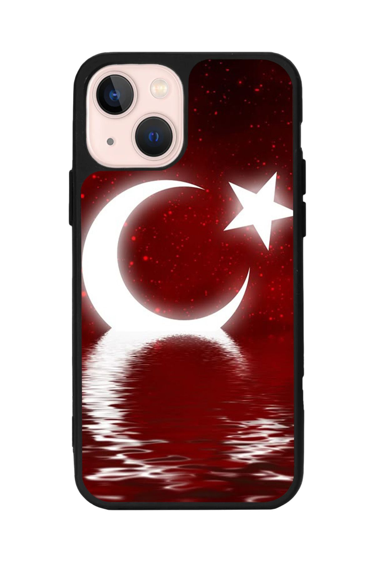 Aksel Kılıf Apple iPhone 15 Uyumlu Baskılı, Mat Siyah Renk, Yumuşak Silikon, Koruyucu, Şok Emici Kapak, Kılıf