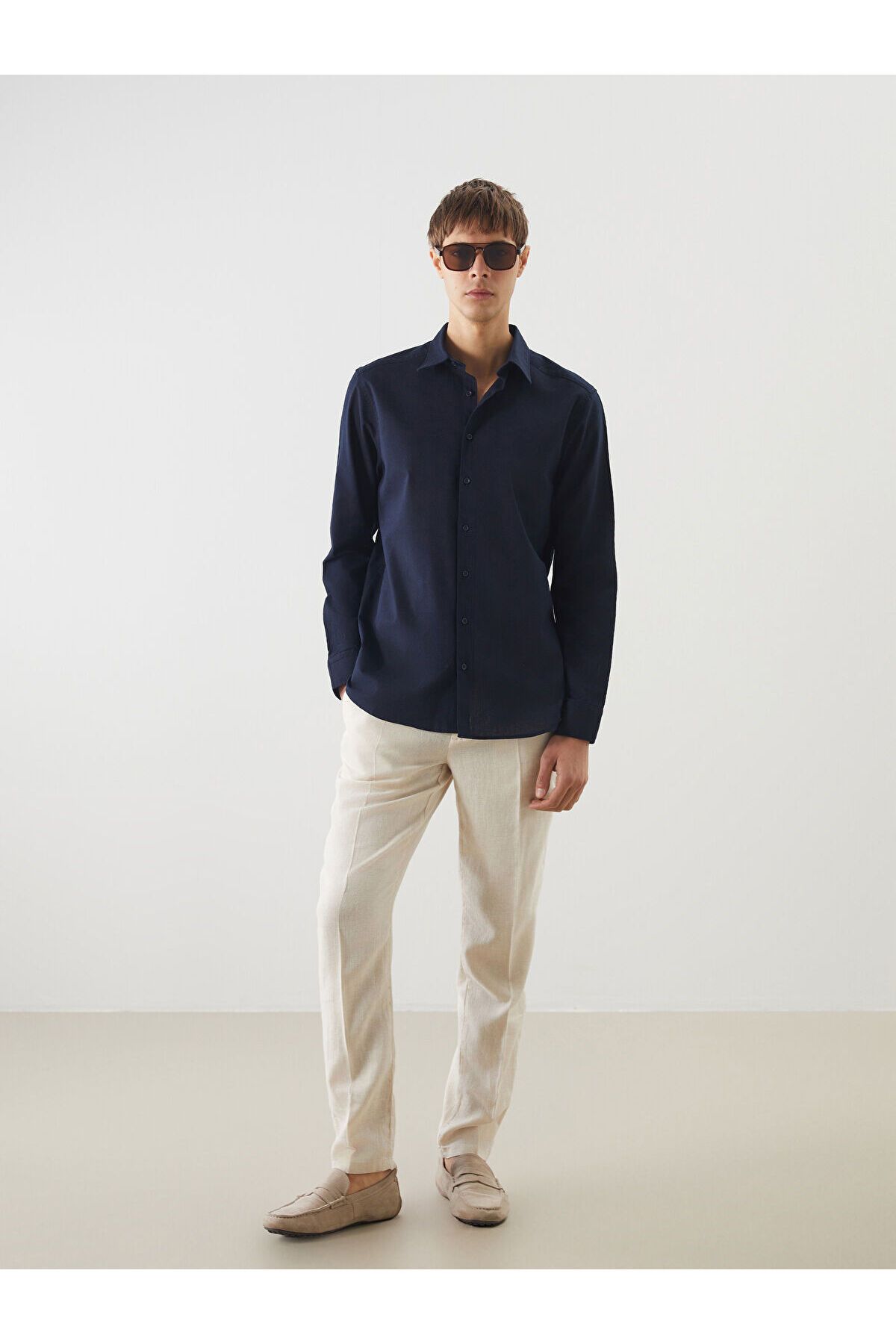 LC Waikiki Slim Fit Keten Karışımlı Erkek Pantolon