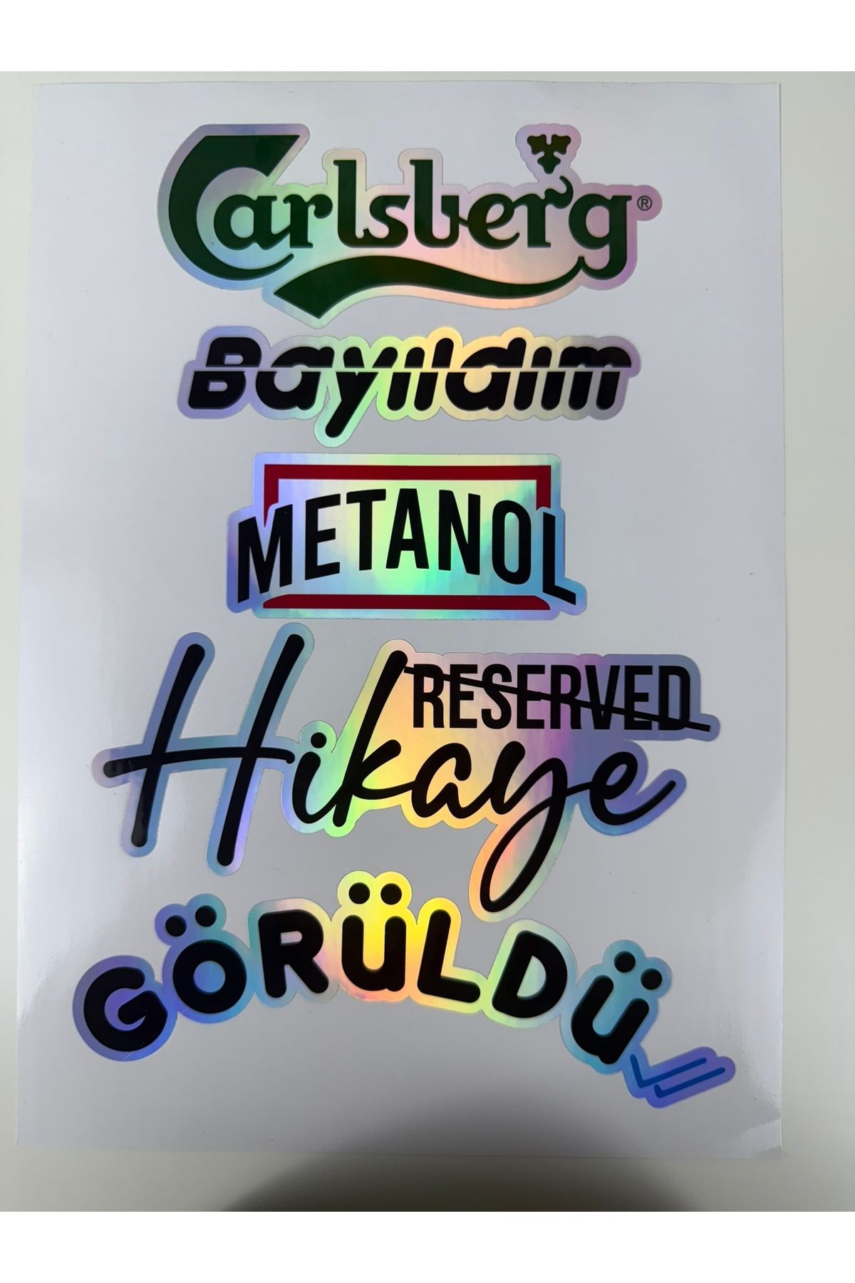 cakaybu Hologram araç sticker'ı Arka Cam Sticker Araba