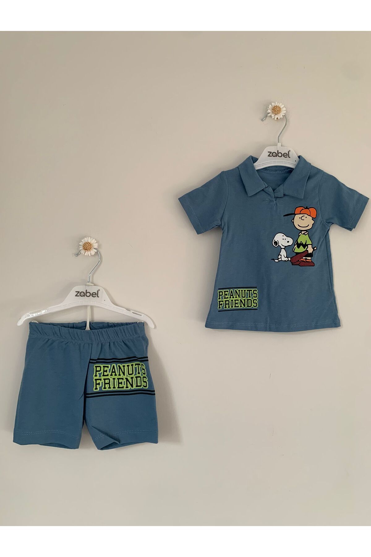zabel baby Erkek Bebek Baskılı Yazlık Şort Takımı