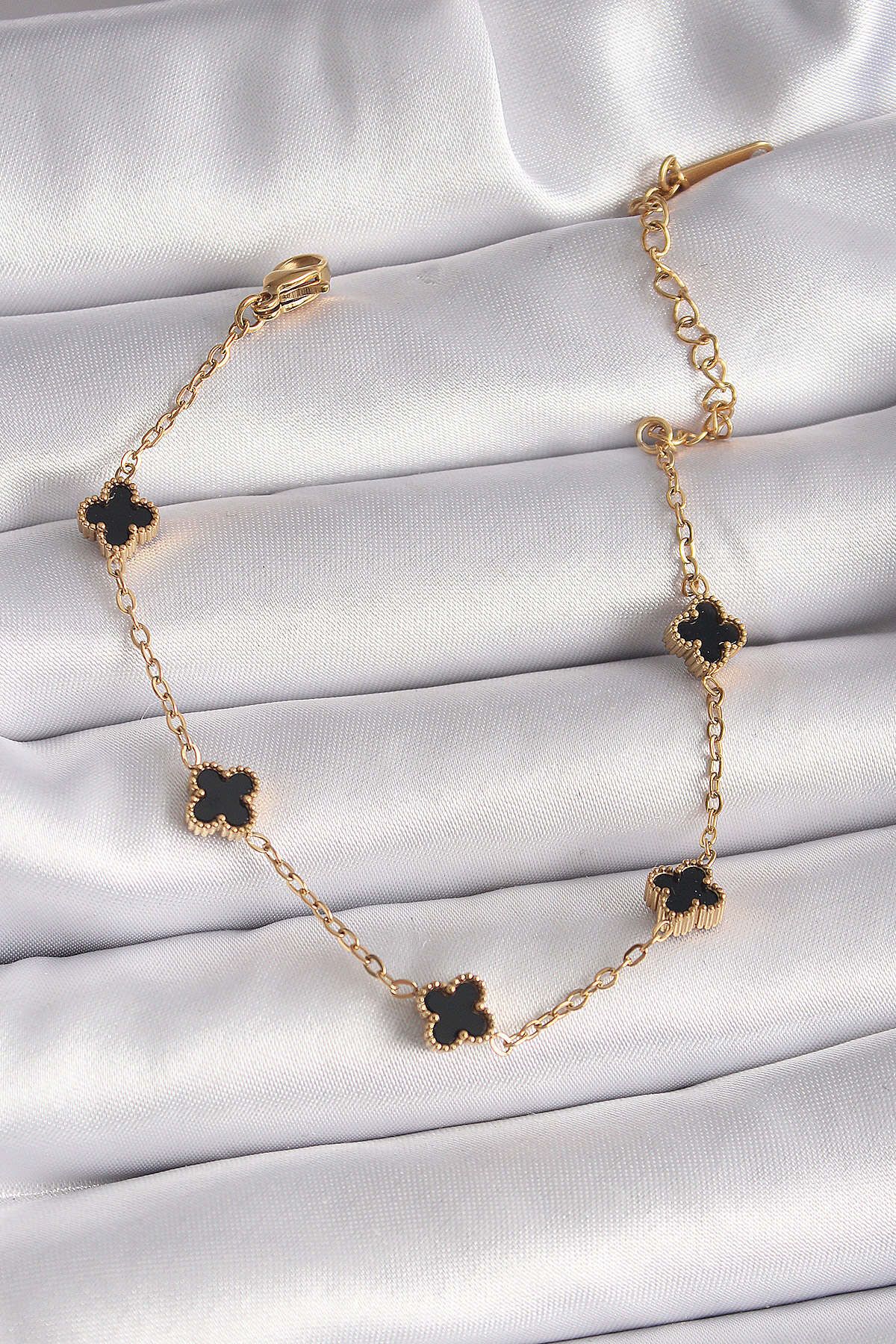 Clariss 316L Çelik Gold Renk Baby Boy Yonca Model Kadın Bileklik