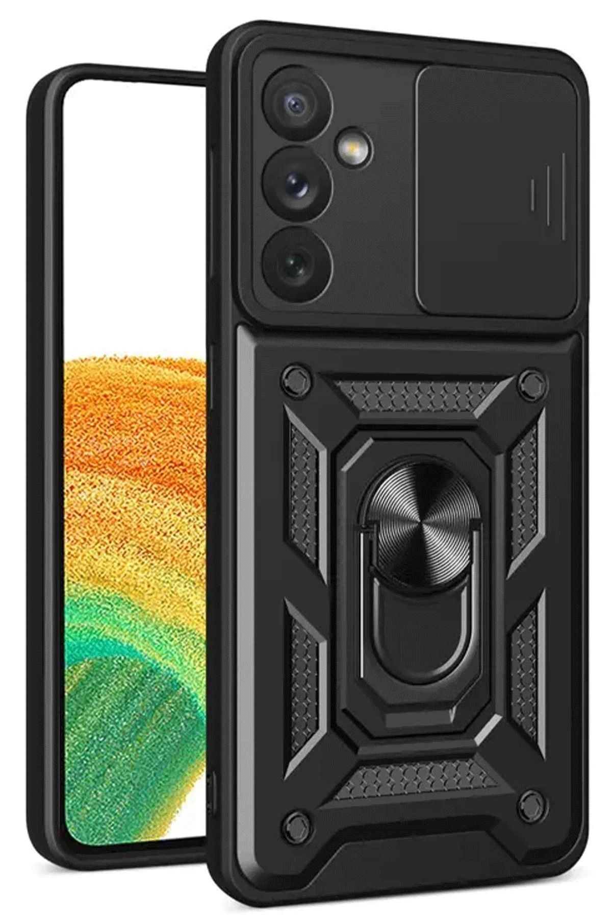 NANOSPACE Samsung Galaxy S24 FE İle Uyumlu Pars Lens Yüzüklü Silikon