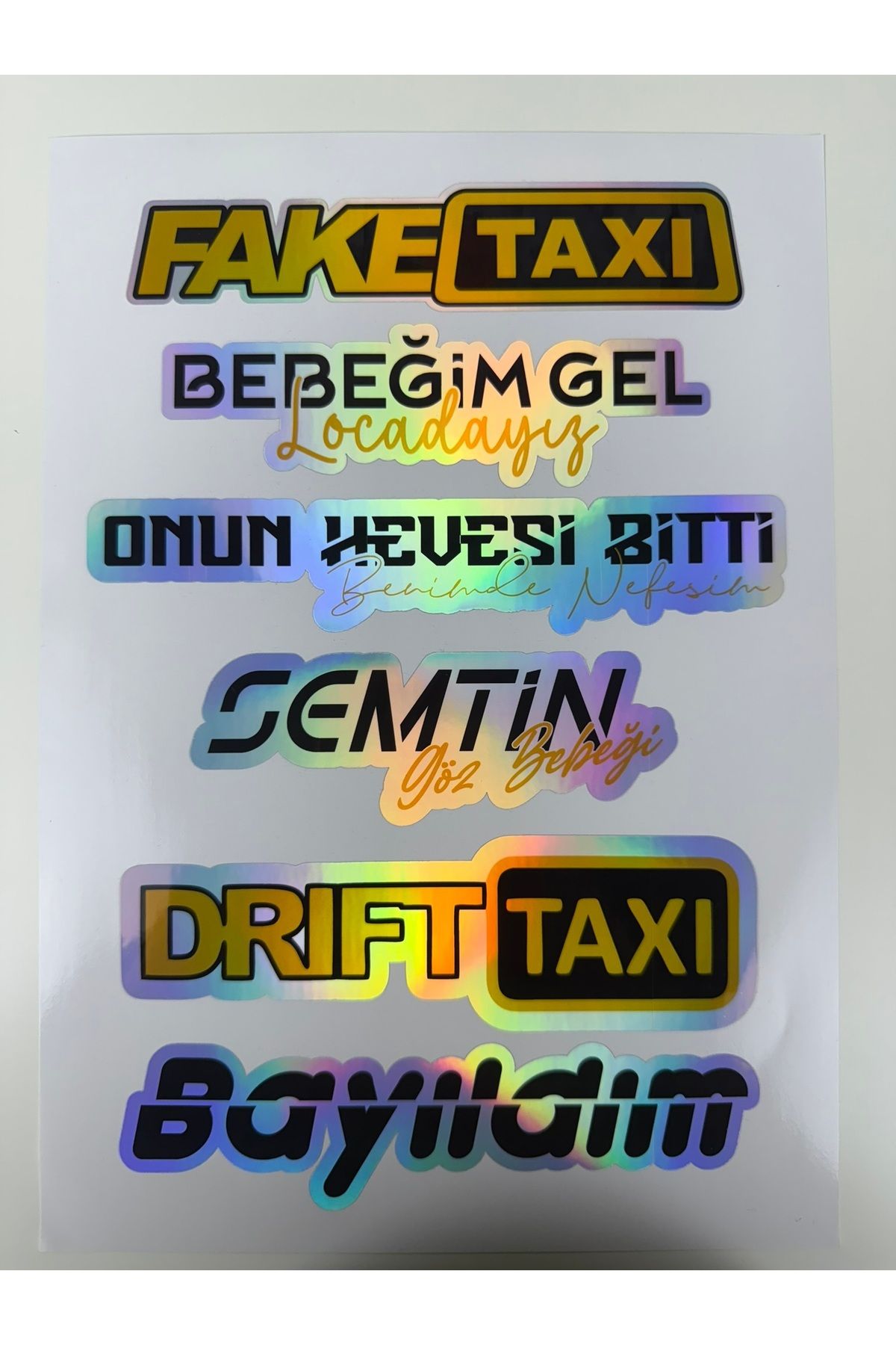 cakaybu Hologram araç sticker'ı Arka Cam Sticker Araba