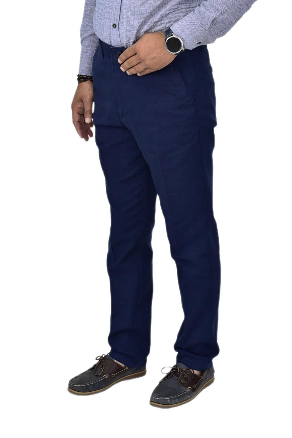 LAVETTO Erkek Kanvas Yazlık Pantolon Klasik 1291 BGL-ST04604