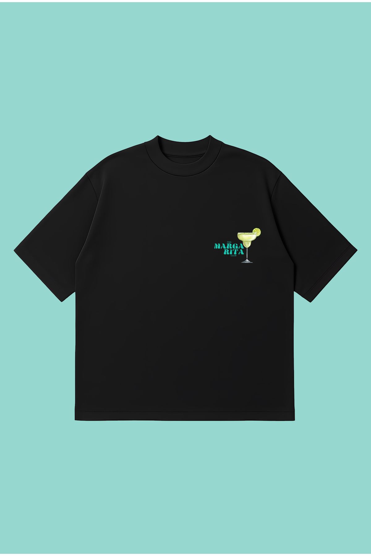 PURE POWER The Margarita Club Boxy Fit Oversize Unisex Tshirt – Baskılı Tişört | Streetwear