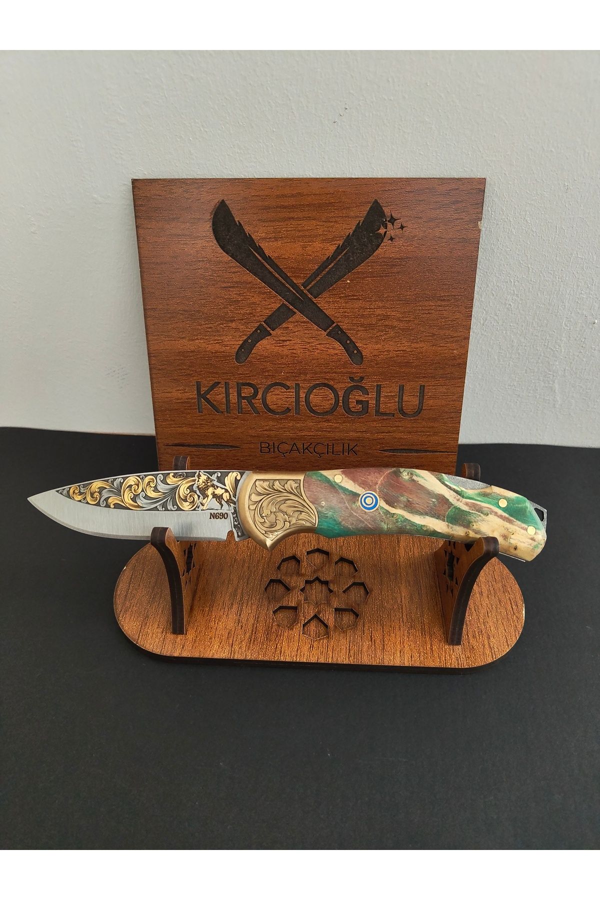 Krc Knife Altın İşlemeli Çakı