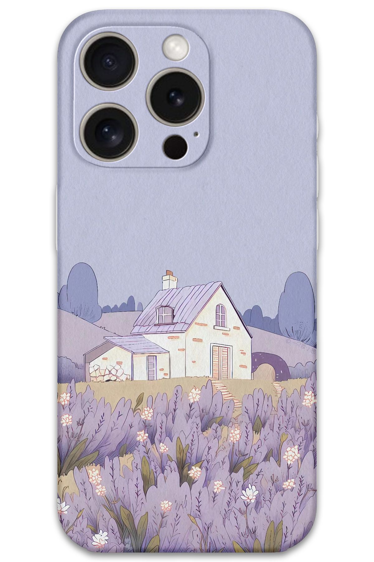 Gramaphone iPhone 15 Pro Max Uyumlu Çiçek Desenli Telefon Kılıfı + Ekran Koruyucu - 5800