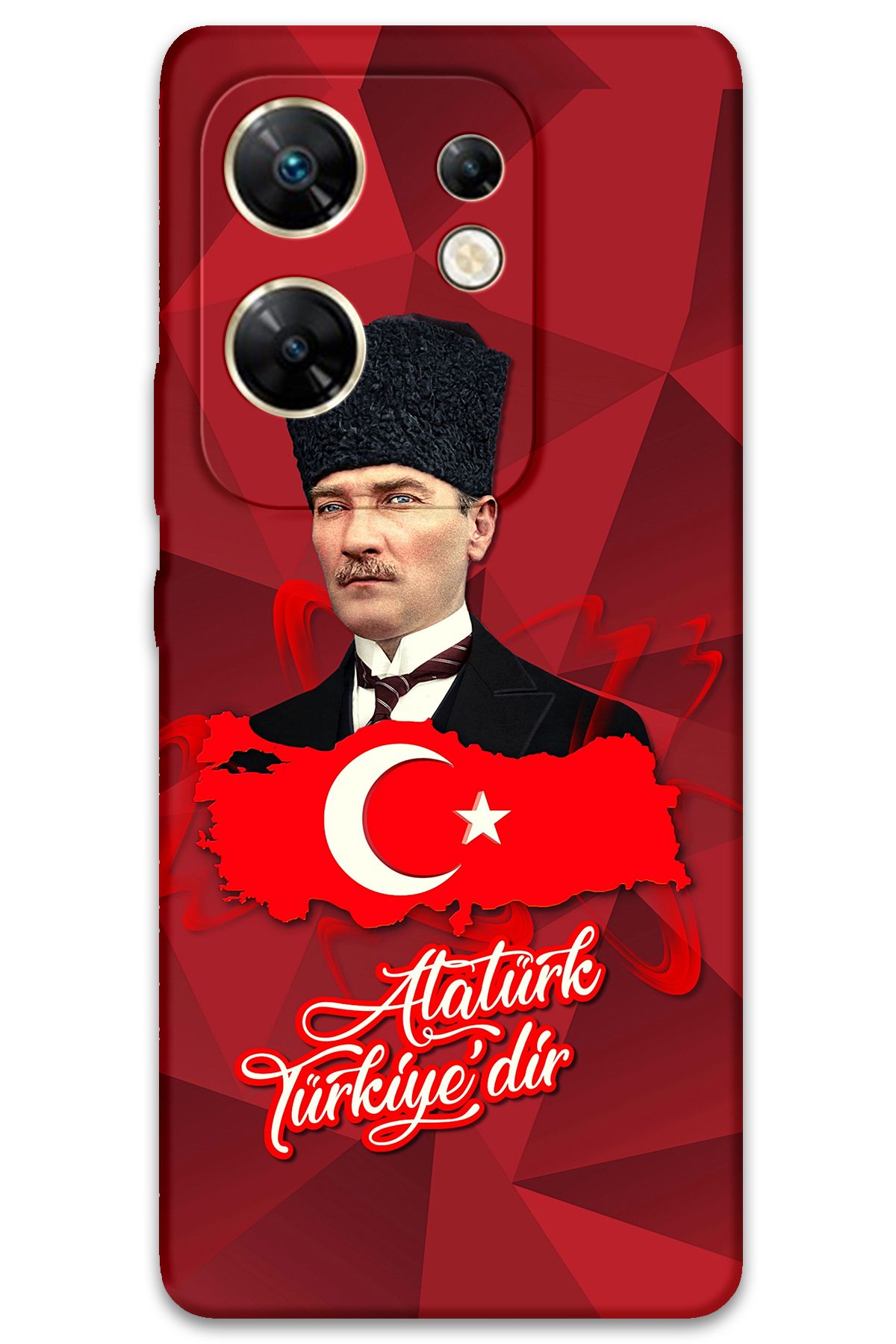 Gramaphone İnfinix Zero 30 4G Uyumlu Atatürk Desenli Telefon Kılıfı - 5851