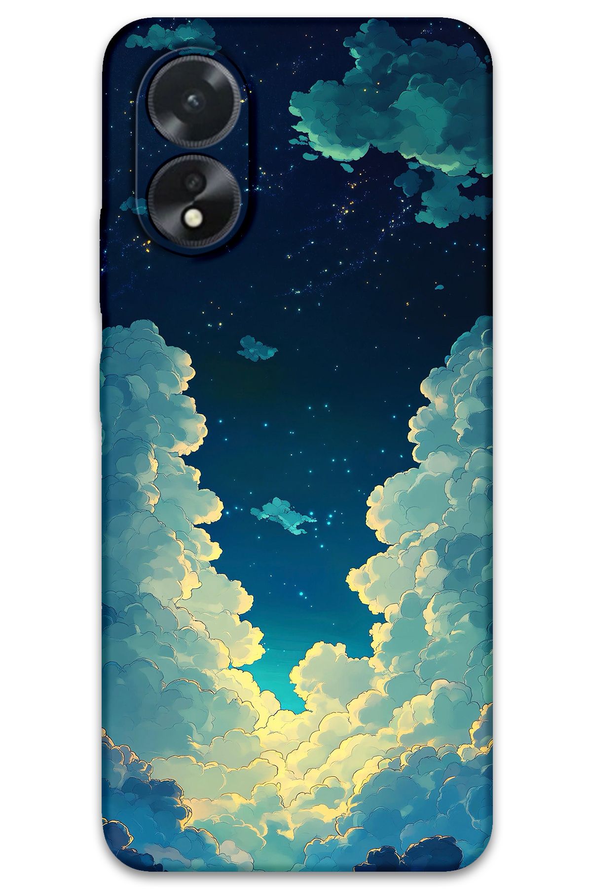 Gramaphone Oppo A38 Uyumlu Uzay Desenli Telefon Kılıfı + Ekran Koruyucu - 5868