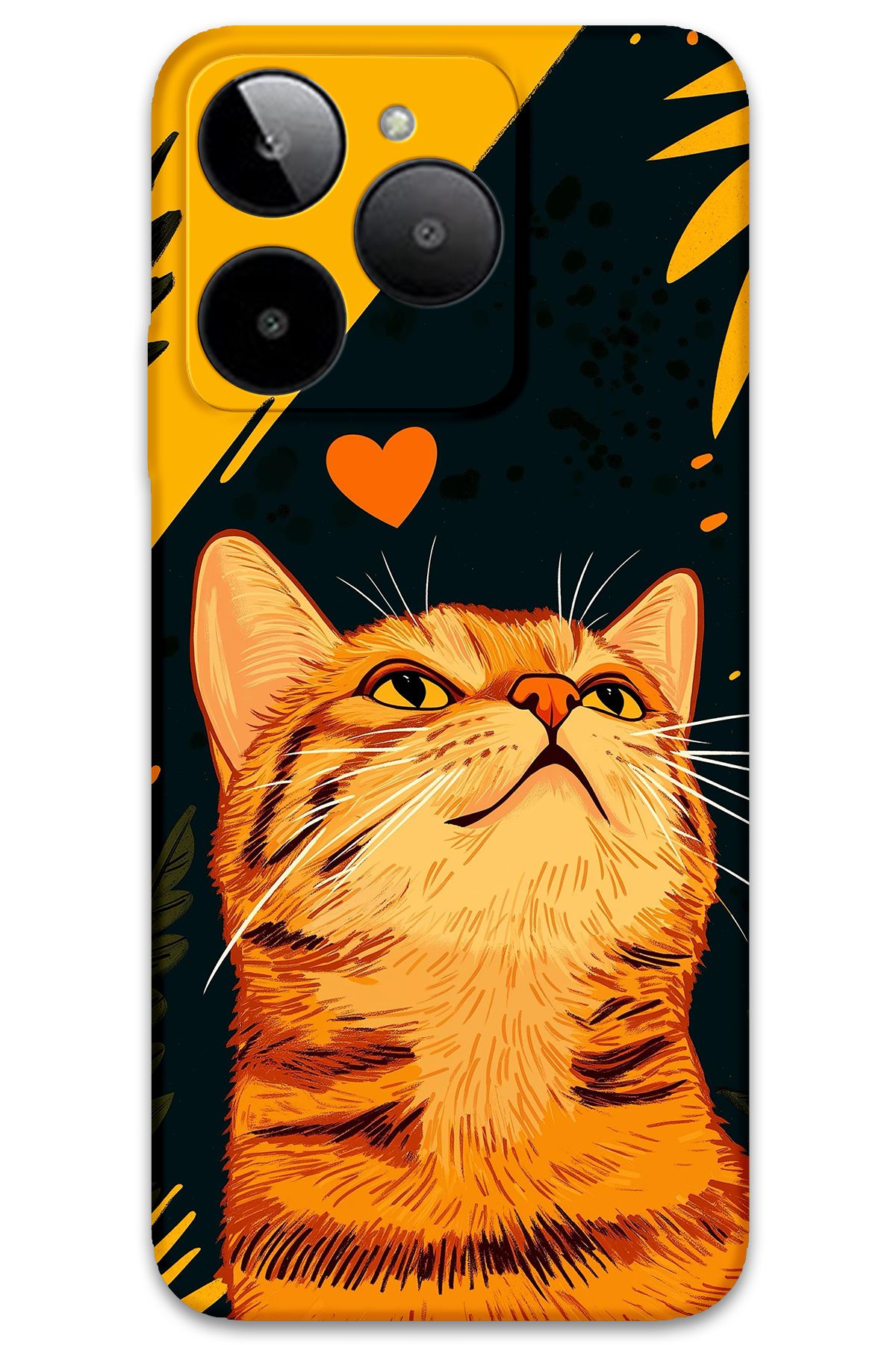 Gramaphone GM Era 50 Uyumlu Kedi Desenli Telefon Kılıfı + Ekran Koruyucu - 5783