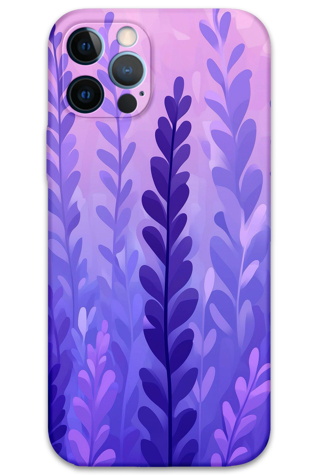 Gramaphone iPhone 12 Pro Uyumlu Çiçek Desenli Telefon Kılıfı + Ekran Koruyucu - 5798