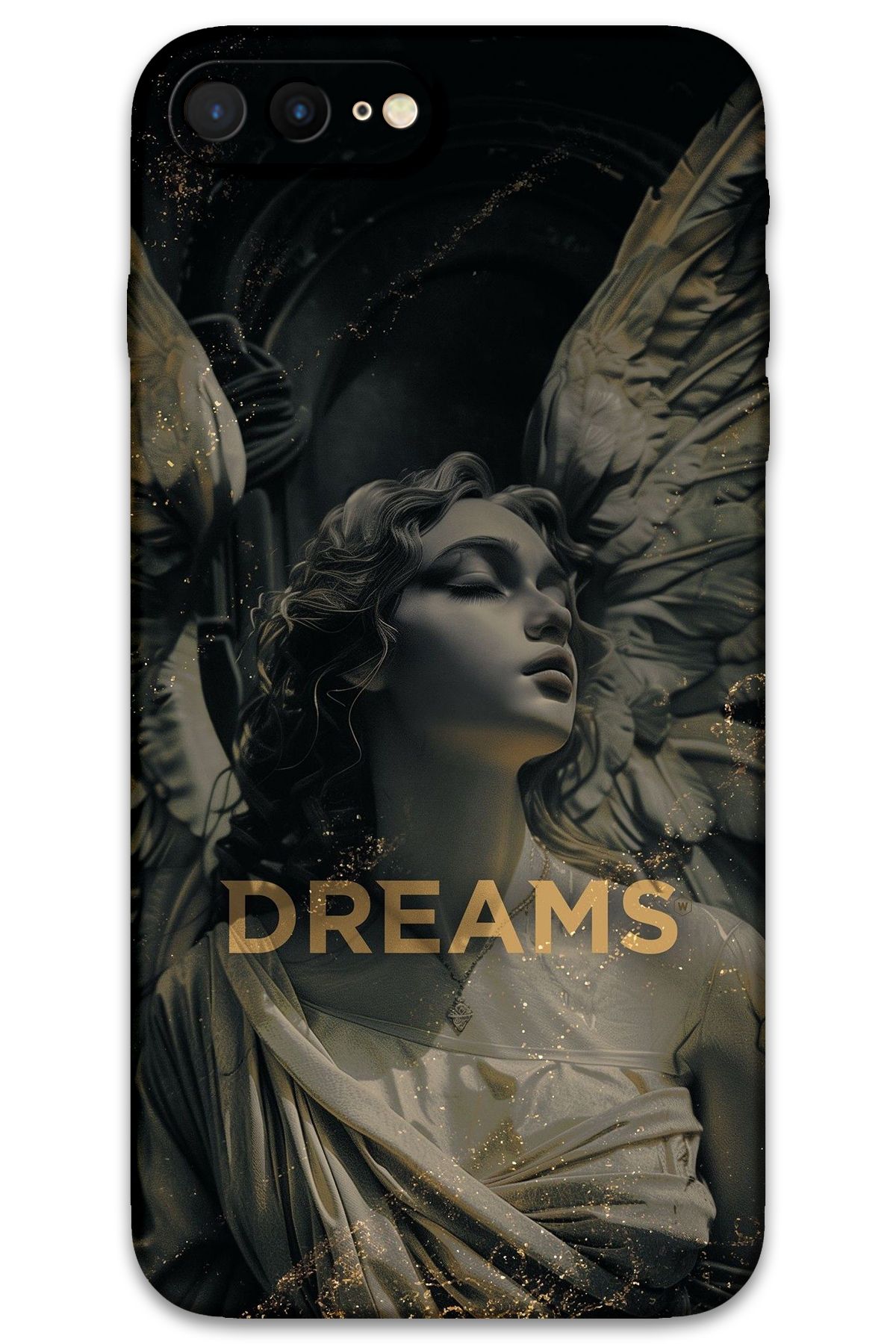 Gramaphone iPhone 8 Plus Uyumlu Retro Desenli Telefon Kılıfı + Ekran Koruyucu - 5832