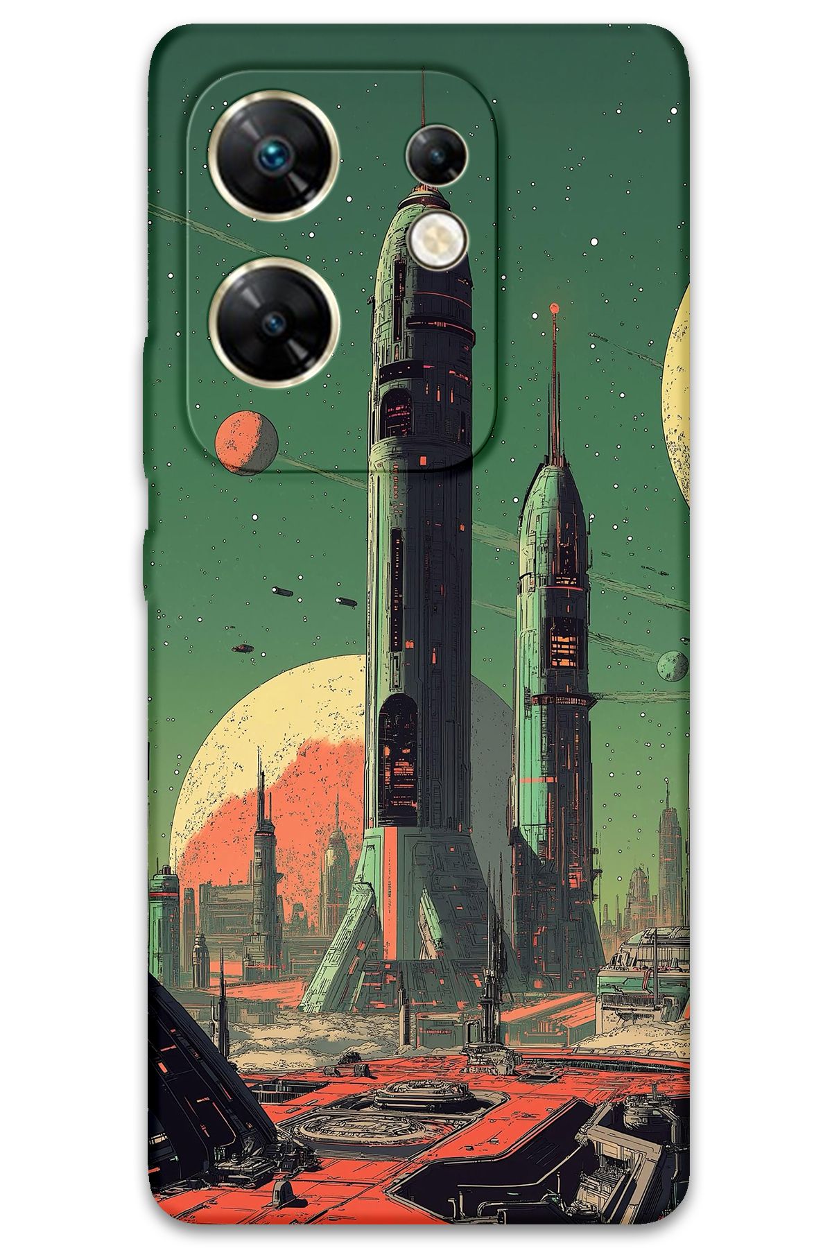Gramaphone İnfinix Zero 30 4G Uyumlu Uzay Desenli Telefon Kılıfı - 5870