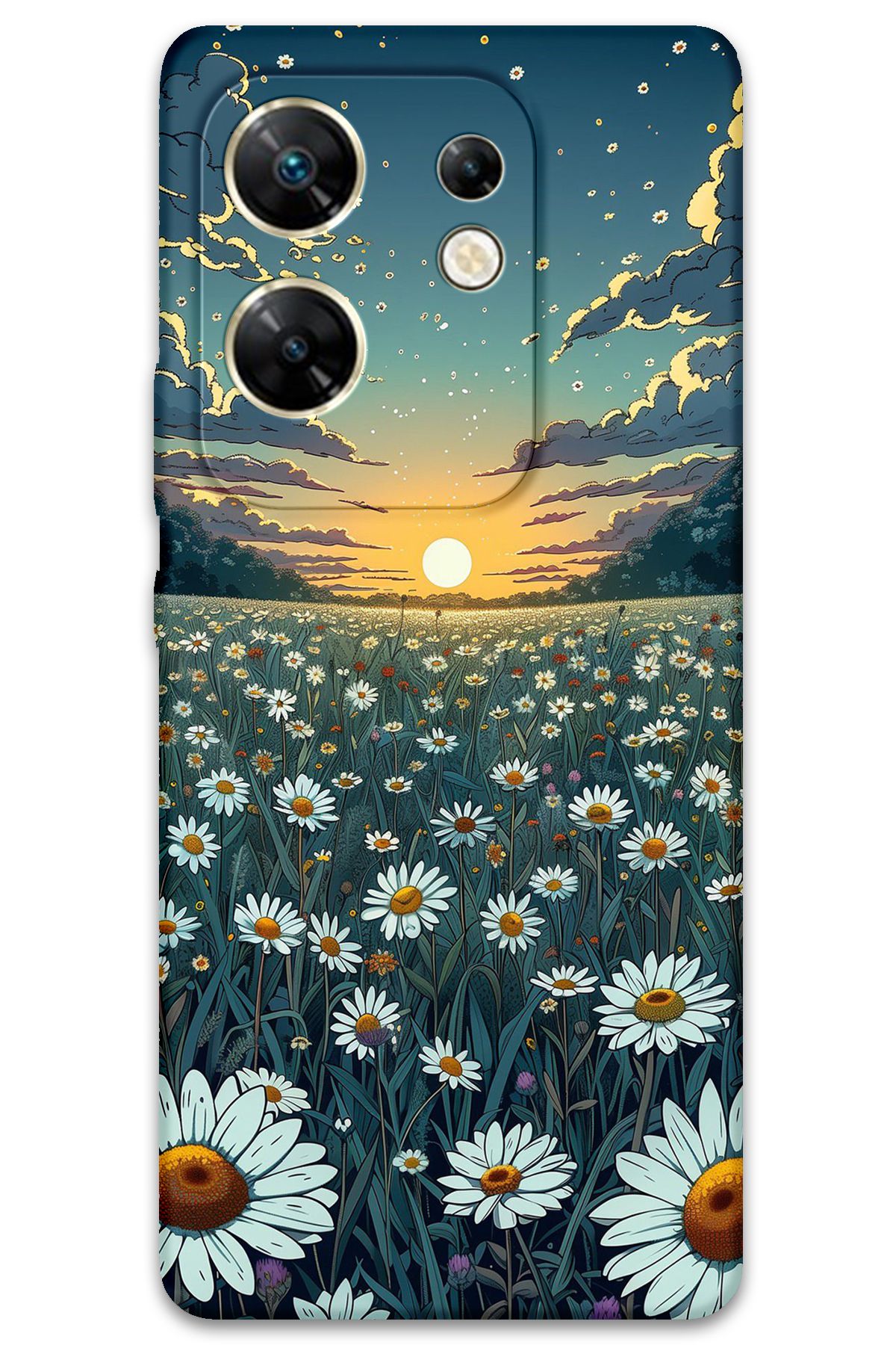 Gramaphone İnfinix Zero 30 4G Uyumlu Çiçek Desenli Telefon Kılıfı - 5792
