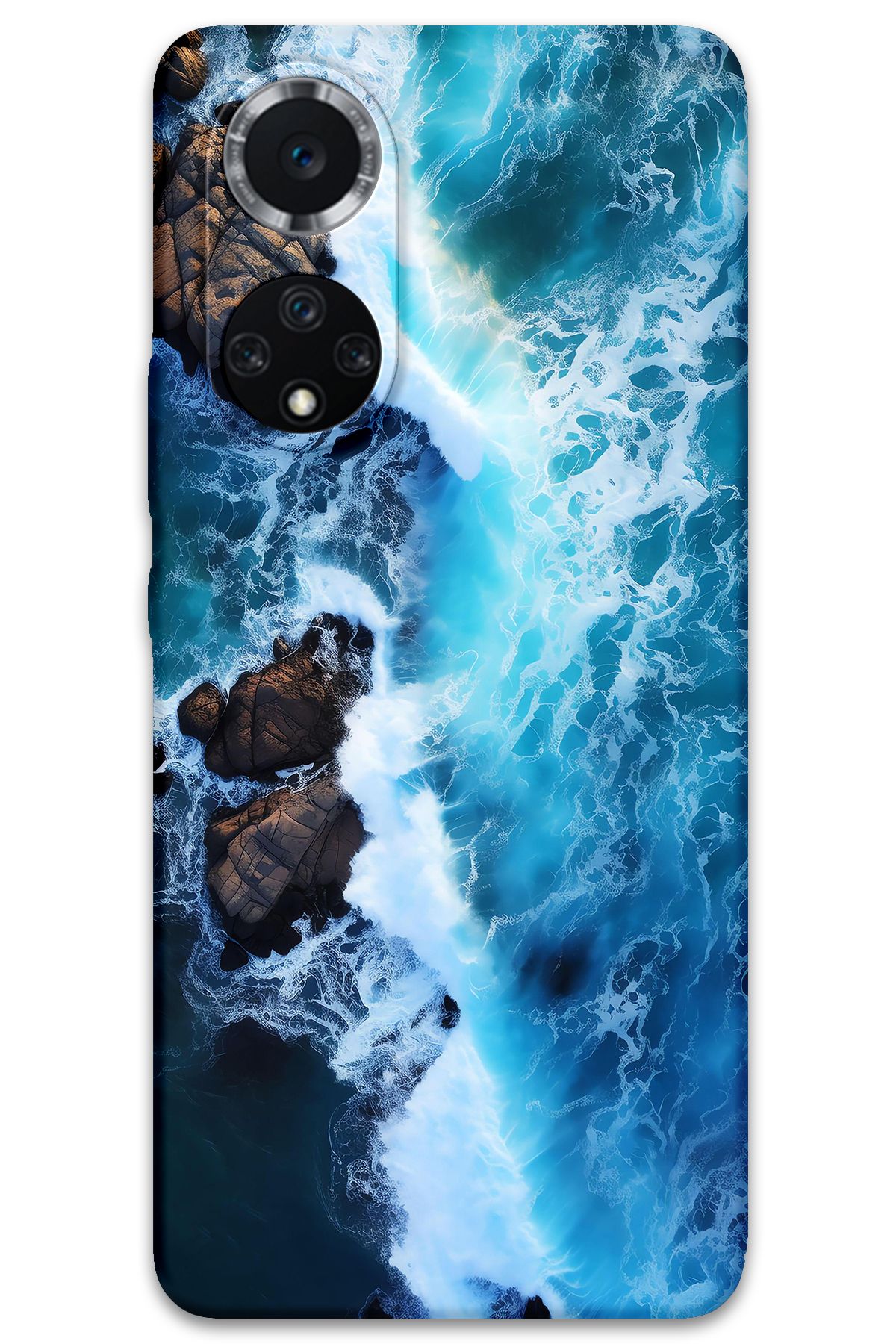 Gramaphone Huawei Nova 9 Uyumlu Mermer Desenli Telefon Kılıfı + Ekran Koruyucu - 5810
