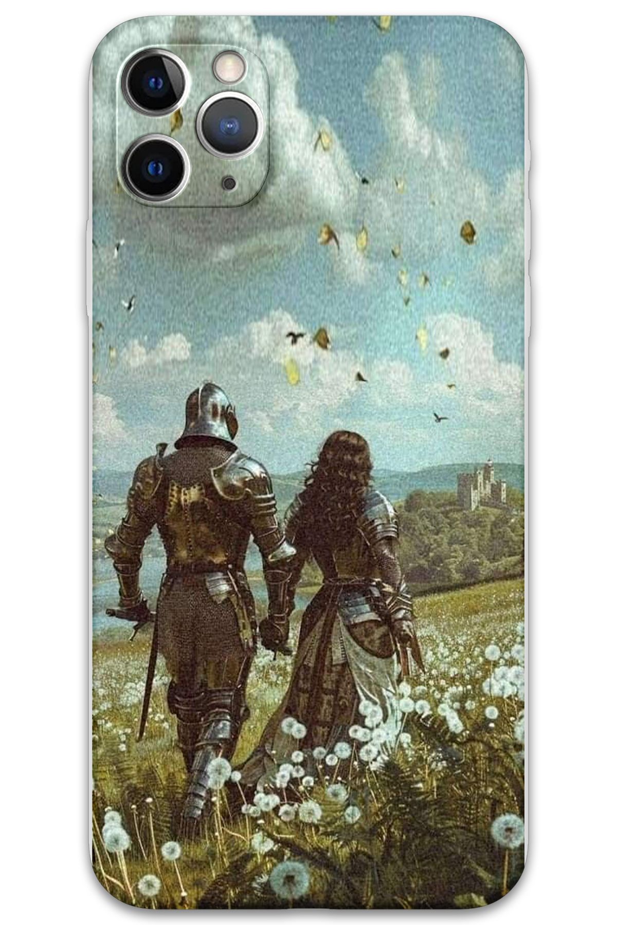 Gramaphone iPhone 11 Pro Max Uyumlu Retro Desenli Telefon Kılıfı + Ekran Koruyucu - 5843