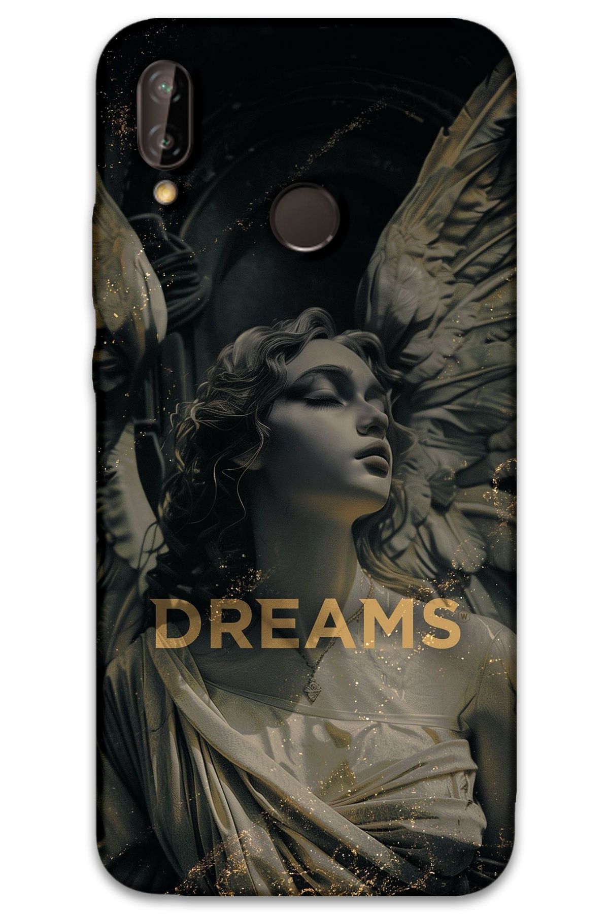 Gramaphone Huawei P Smart 2019 Uyumlu Retro Desenli Telefon Kılıfı + Ekran Koruyucu - 5832