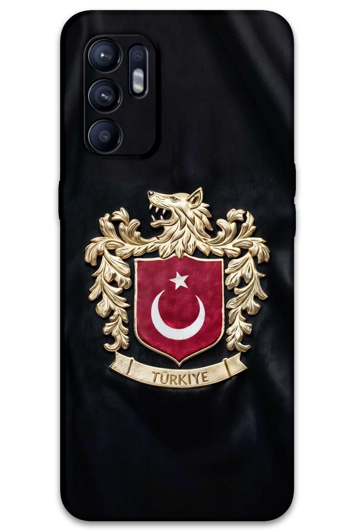 Gramaphone Oppo Reno 6 Uyumlu Türk Desenli Telefon Kılıfı + Ekran Koruyucu - 5855