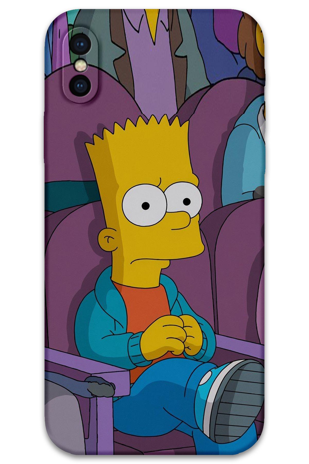Gramaphone iPhone X Uyumlu Çizgi Film Desenli Telefon Kılıfı + Ekran Koruyucu - 5821