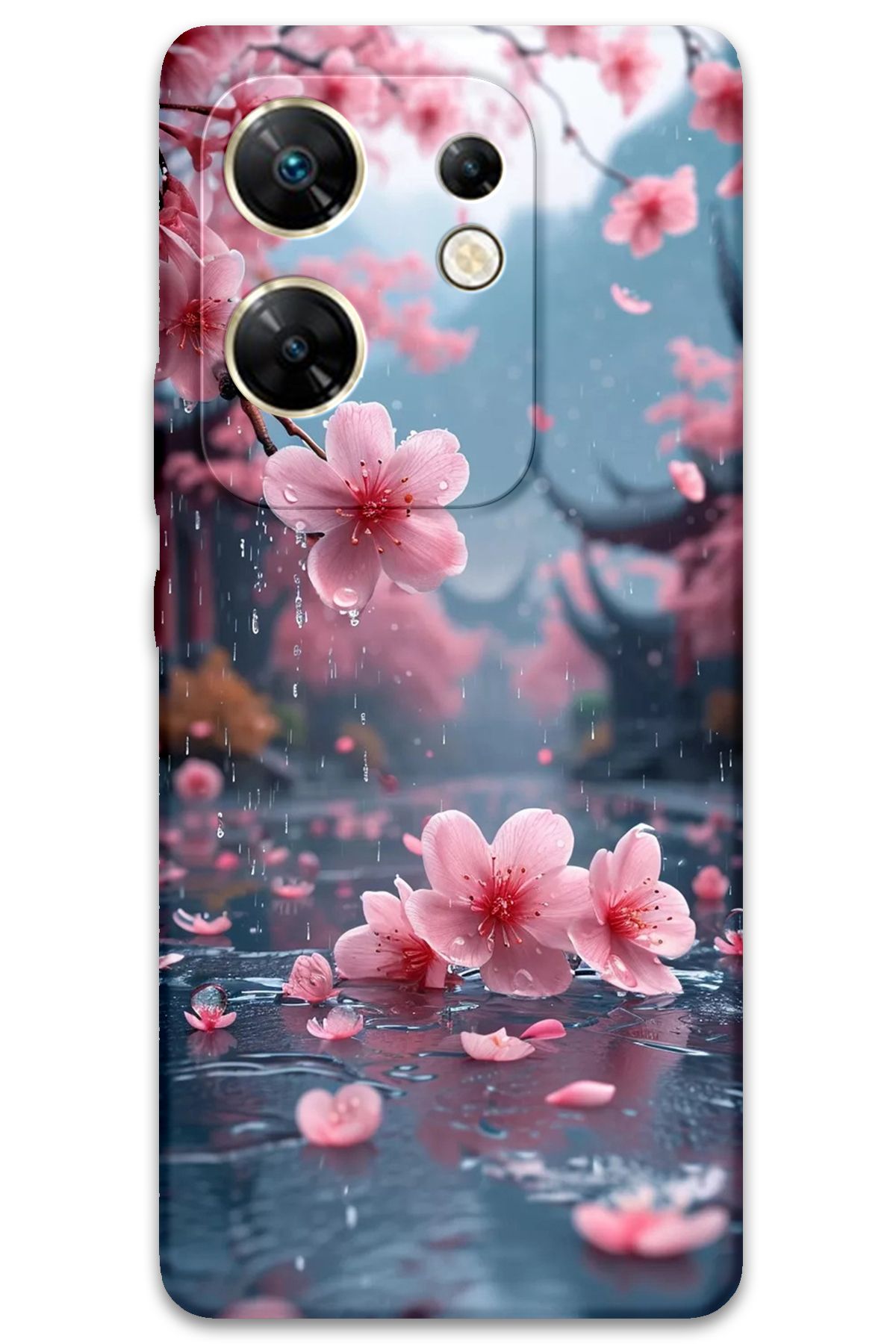 Gramaphone İnfinix Zero 30 4G Uyumlu Çiçek Desenli Telefon Kılıfı - 5794