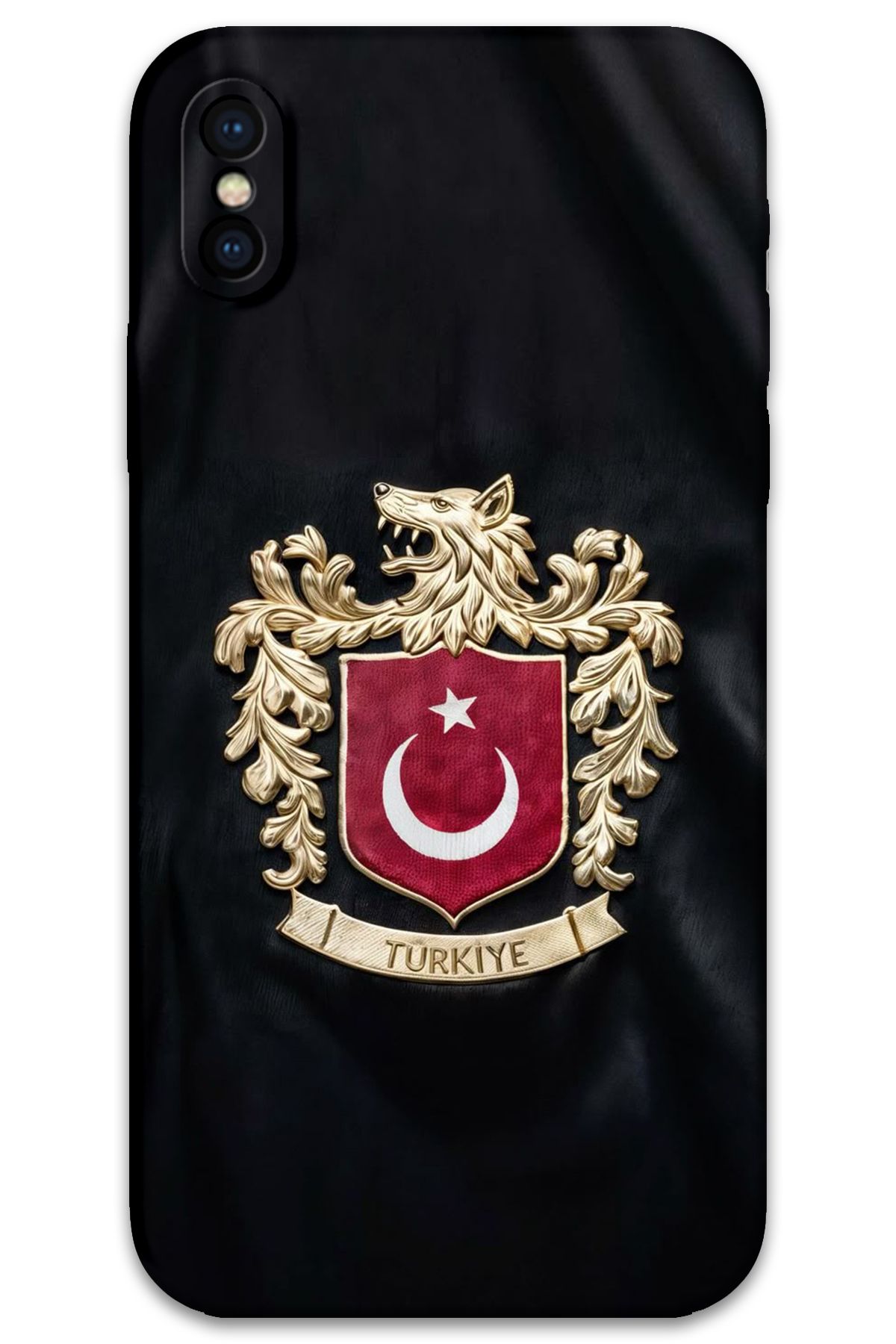 Gramaphone iPhone Xs Max Uyumlu Türk Desenli Telefon Kılıfı + Ekran Koruyucu - 5855