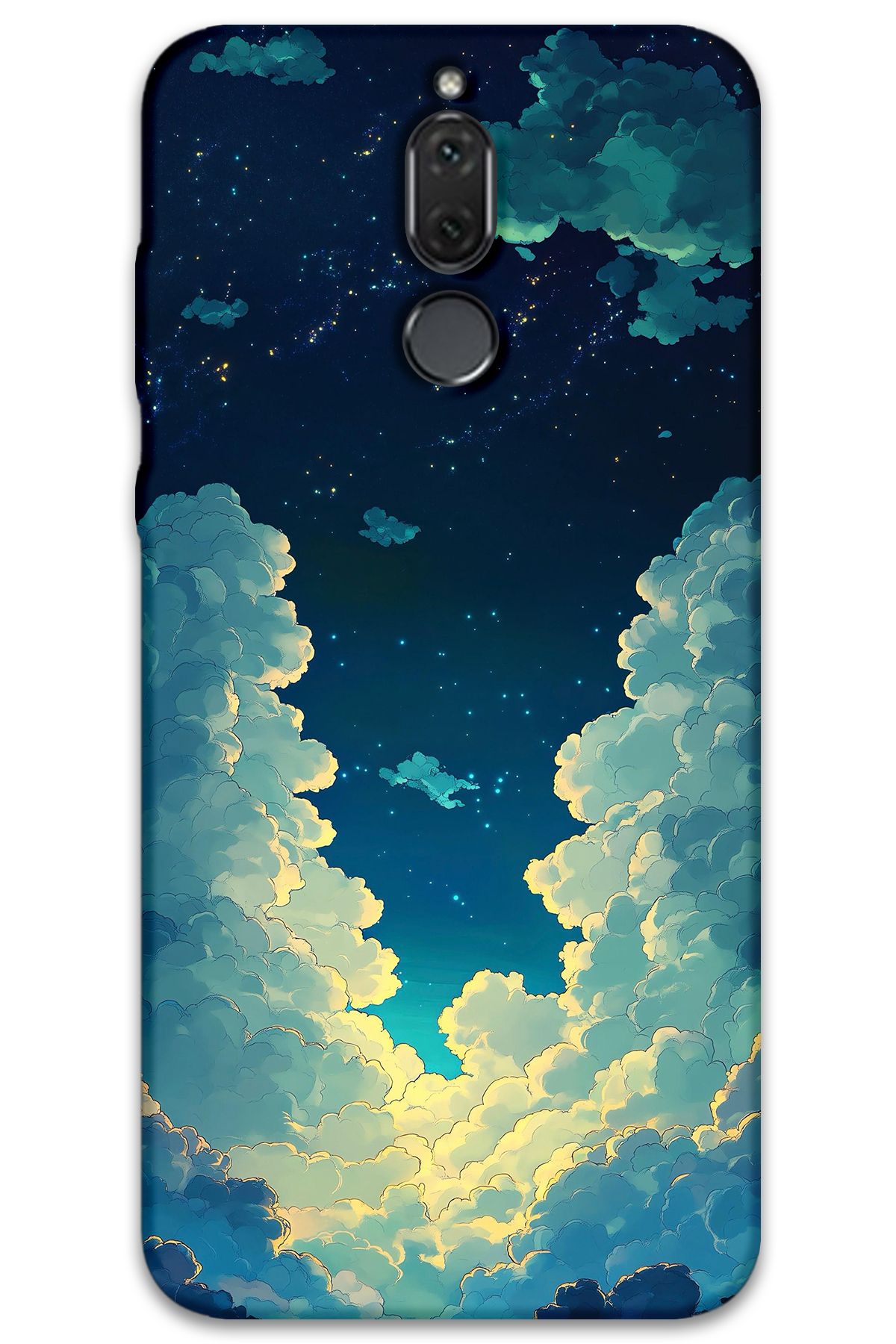 Gramaphone Huawei Mate 10 Lite Uyumlu Uzay Desenli Telefon Kılıfı + Ekran Koruyucu - 5868