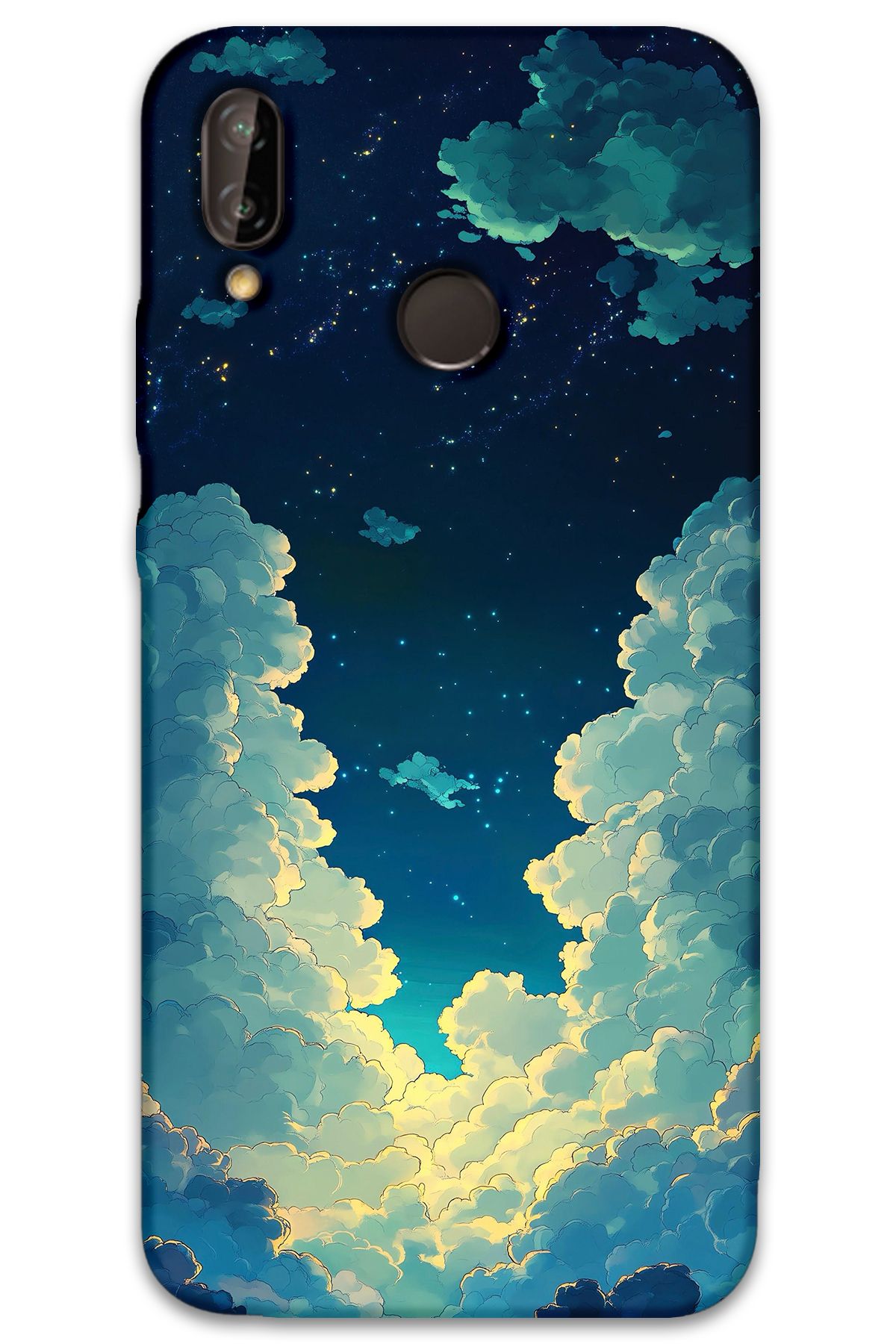 Gramaphone Huawei P Smart 2019 Uyumlu Uzay Desenli Telefon Kılıfı + Ekran Koruyucu - 5868