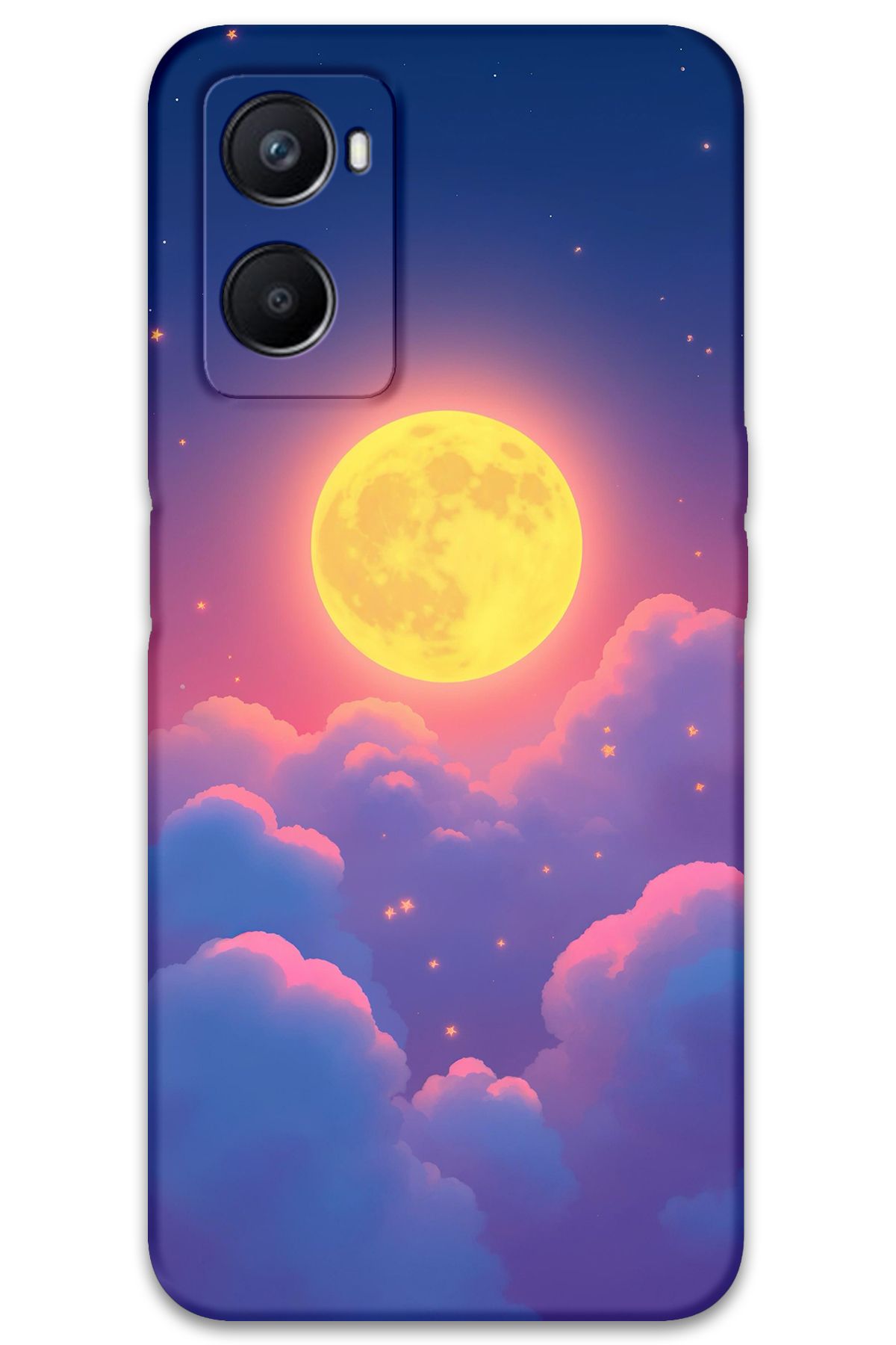 Gramaphone Oppo A96 Uyumlu Uzay Desenli Telefon Kılıfı + Ekran Koruyucu - 5869