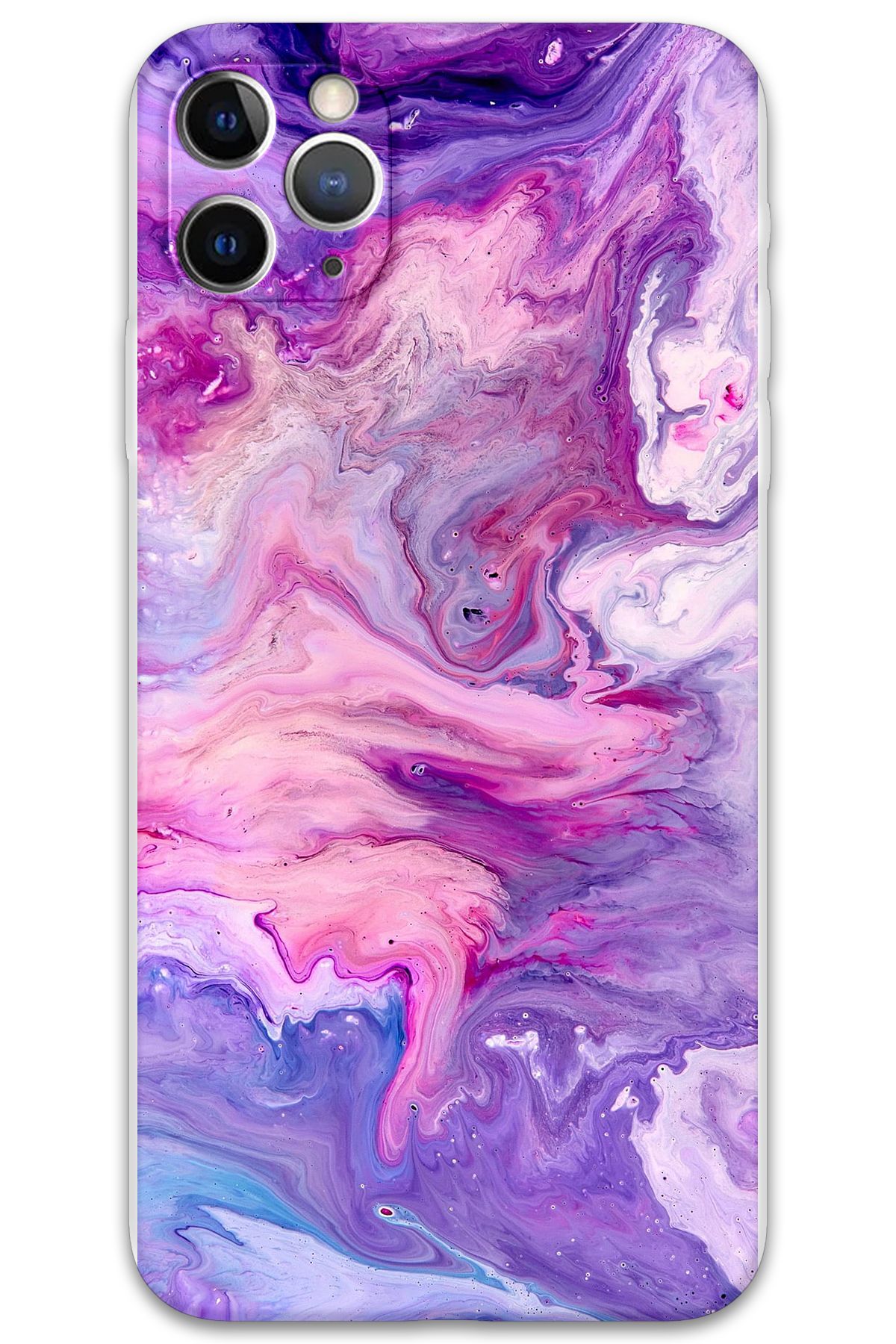 Gramaphone iPhone 11 Pro Max Uyumlu Mermer Desenli Telefon Kılıfı + Ekran Koruyucu - 5813