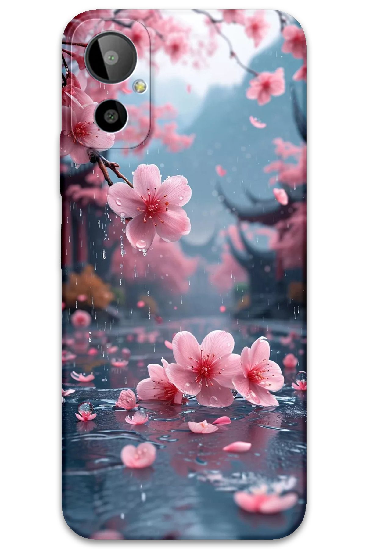 Gramaphone GM 23 SE Uyumlu Çiçek Desenli Telefon Kılıfı + Ekran Koruyucu - 5794
