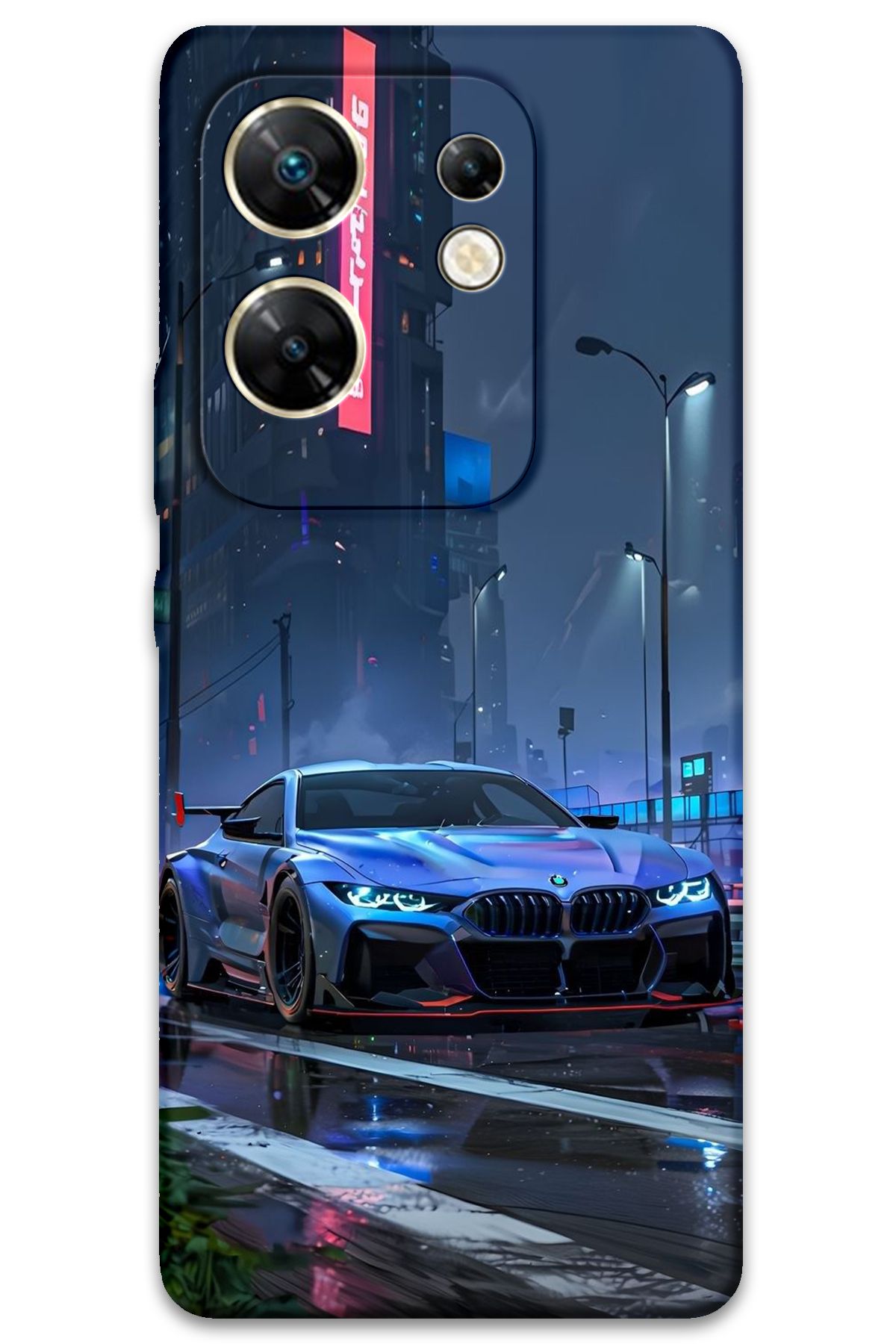 Gramaphone İnfinix Zero 30 4G Uyumlu Araba Desenli Telefon Kılıfı - 5767