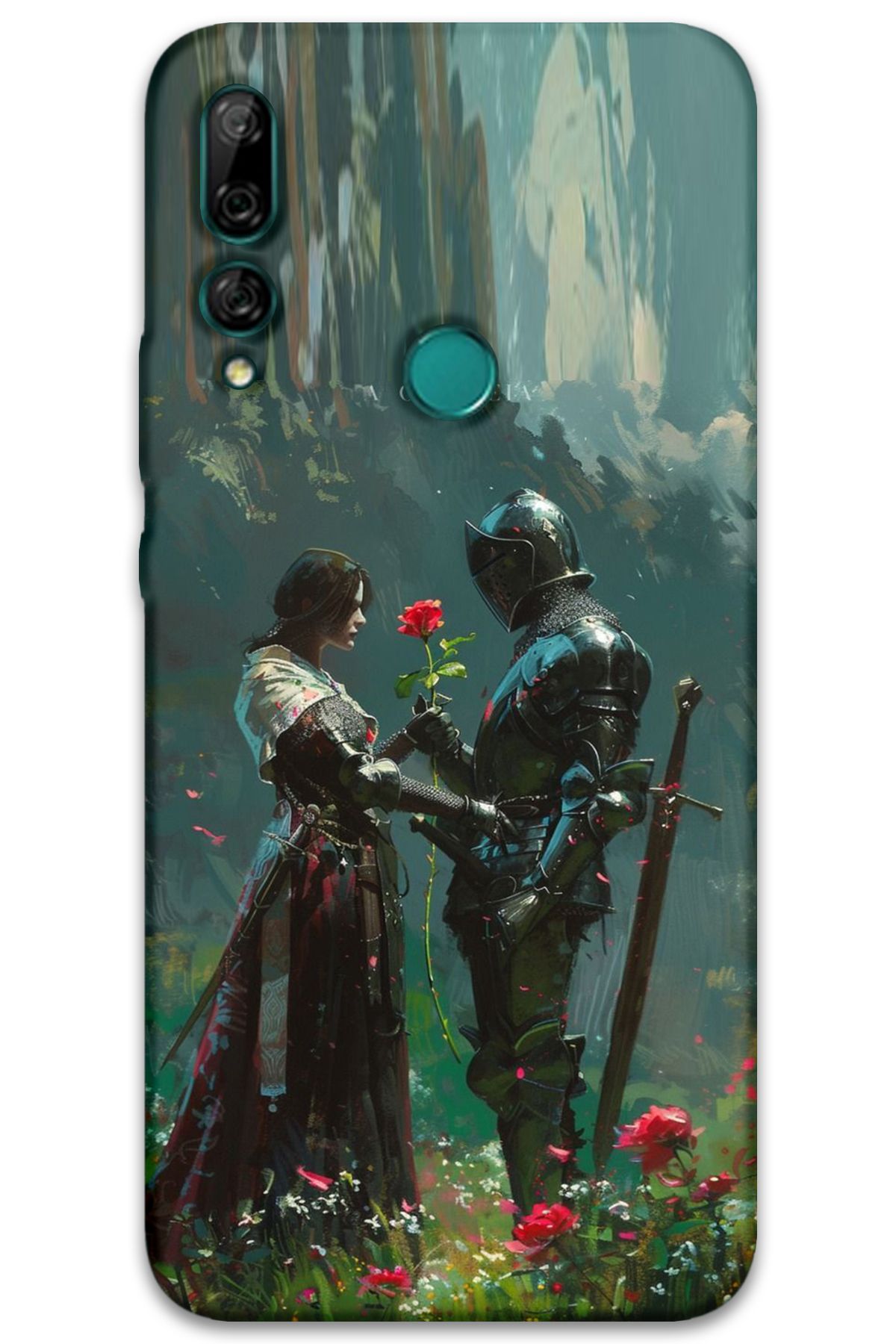Gramaphone Huawei Y9 Prime 2019 Uyumlu Retro Desenli Telefon Kılıfı + Ekran Koruyucu - 5839