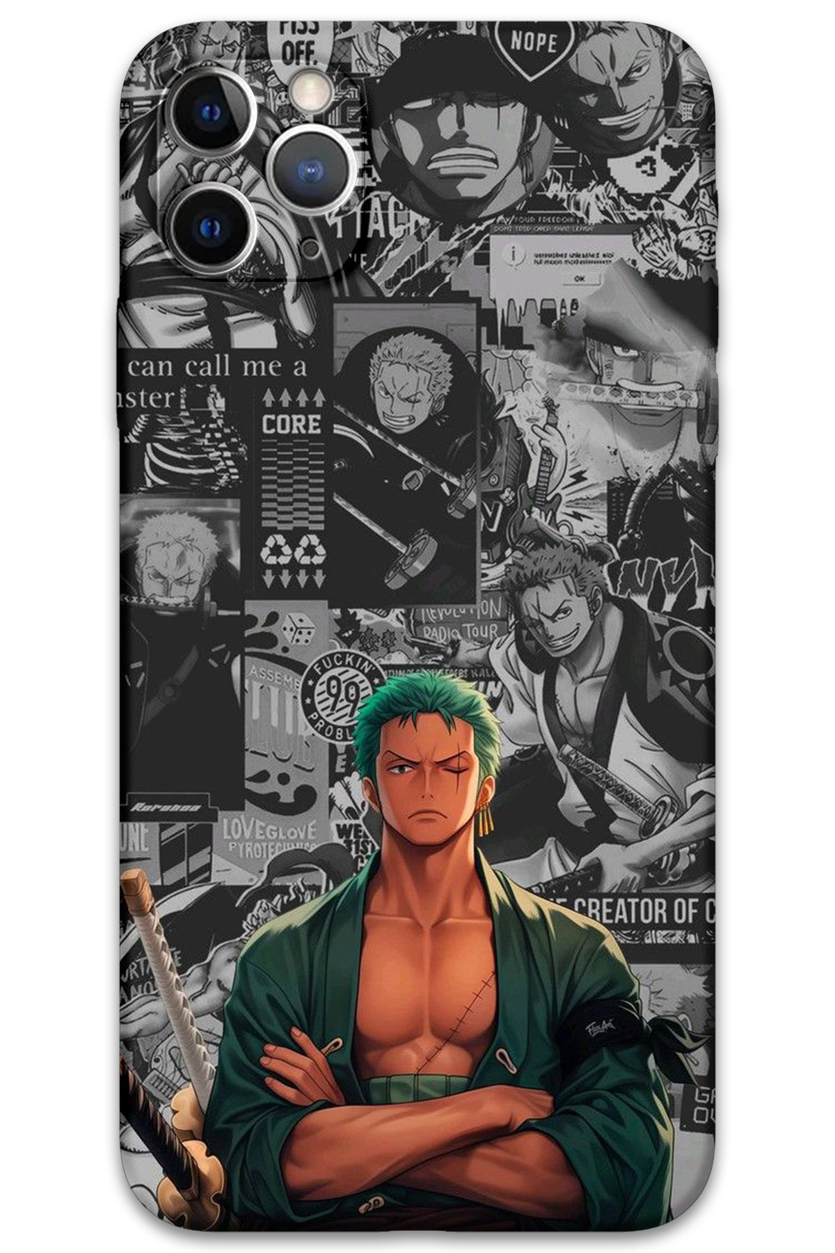 Gramaphone iPhone 11 Pro Uyumlu Anime Desenli Telefon Kılıfı + Ekran Koruyucu - 5756