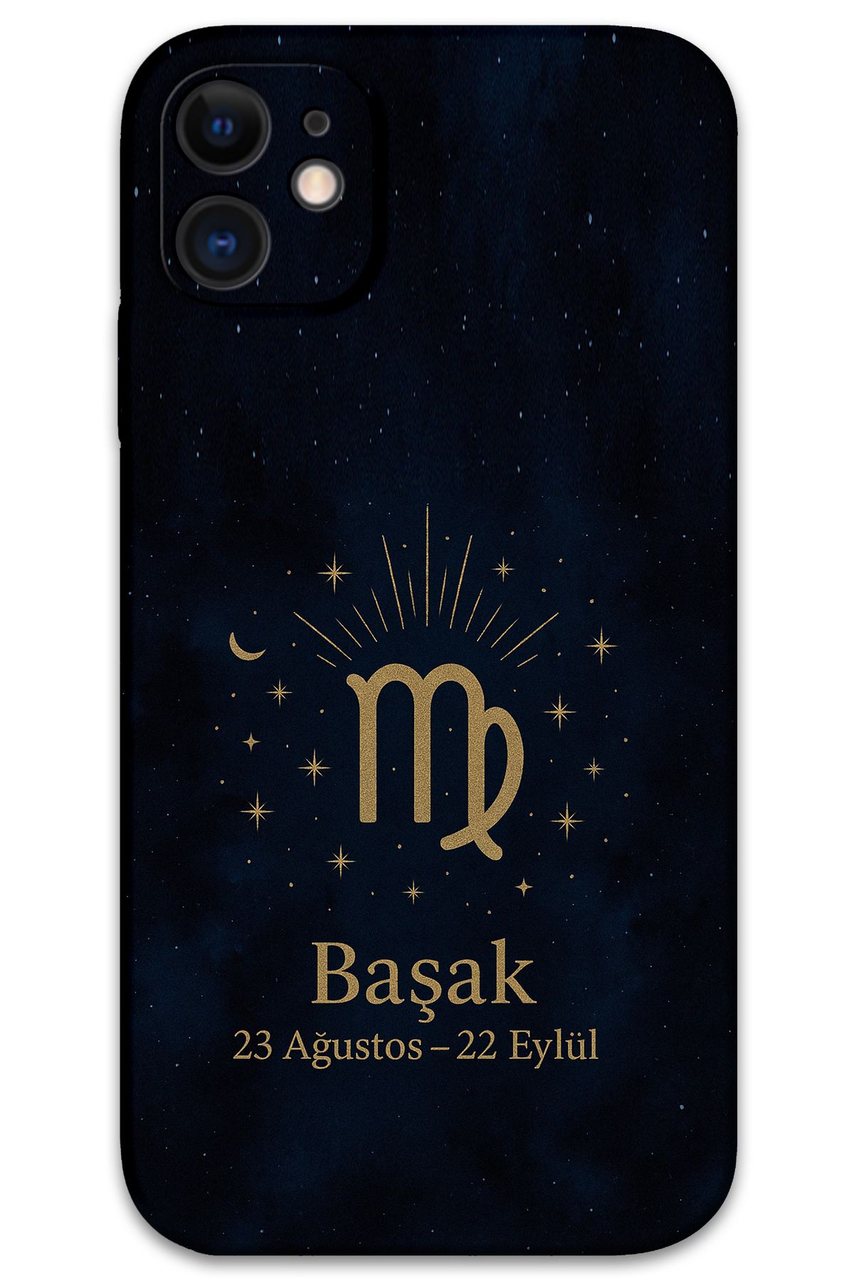 Gramaphone iPhone 12 Uyumlu Başak Burcu Desenli Telefon Kılıfı + Ekran Koruyucu - 5773