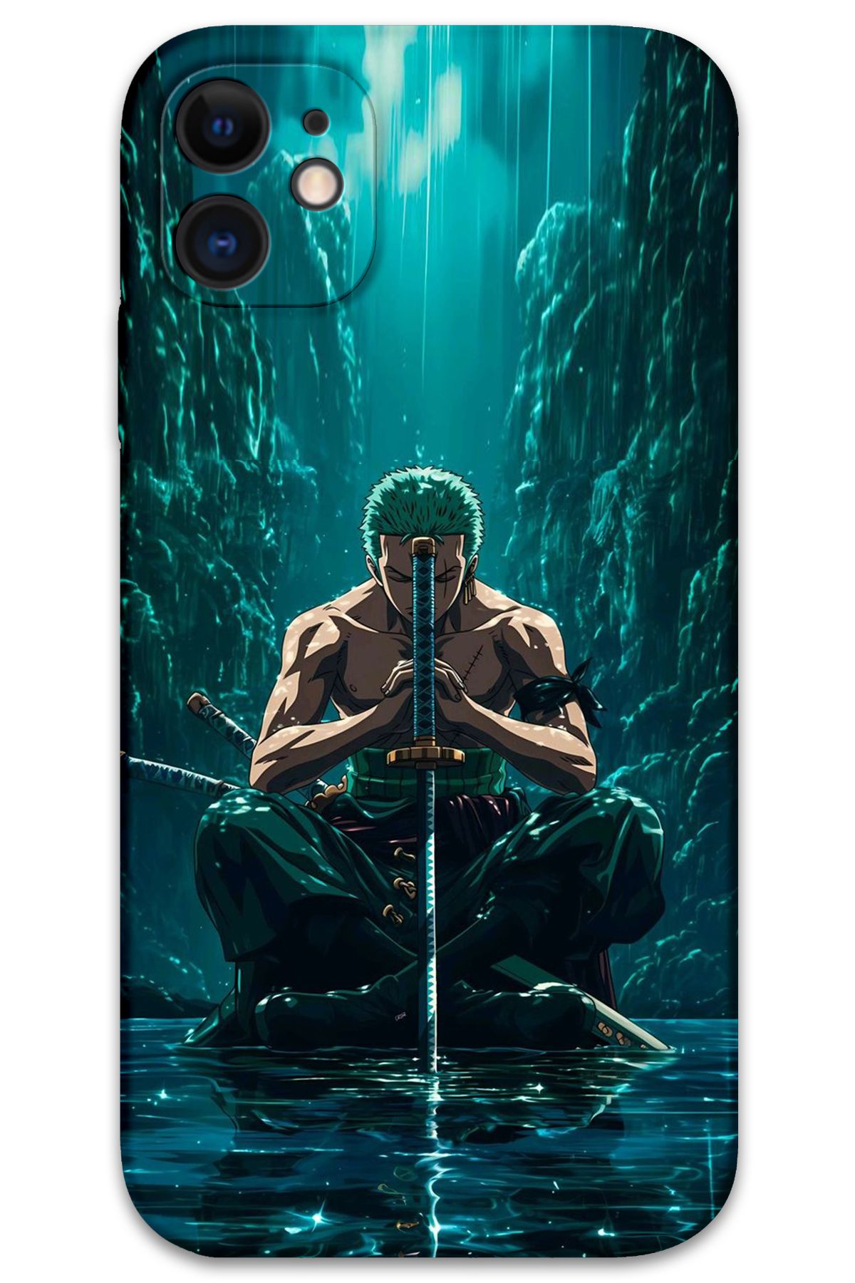Gramaphone iPhone 12 Uyumlu Anime Desenli Telefon Kılıfı + Ekran Koruyucu - 5757