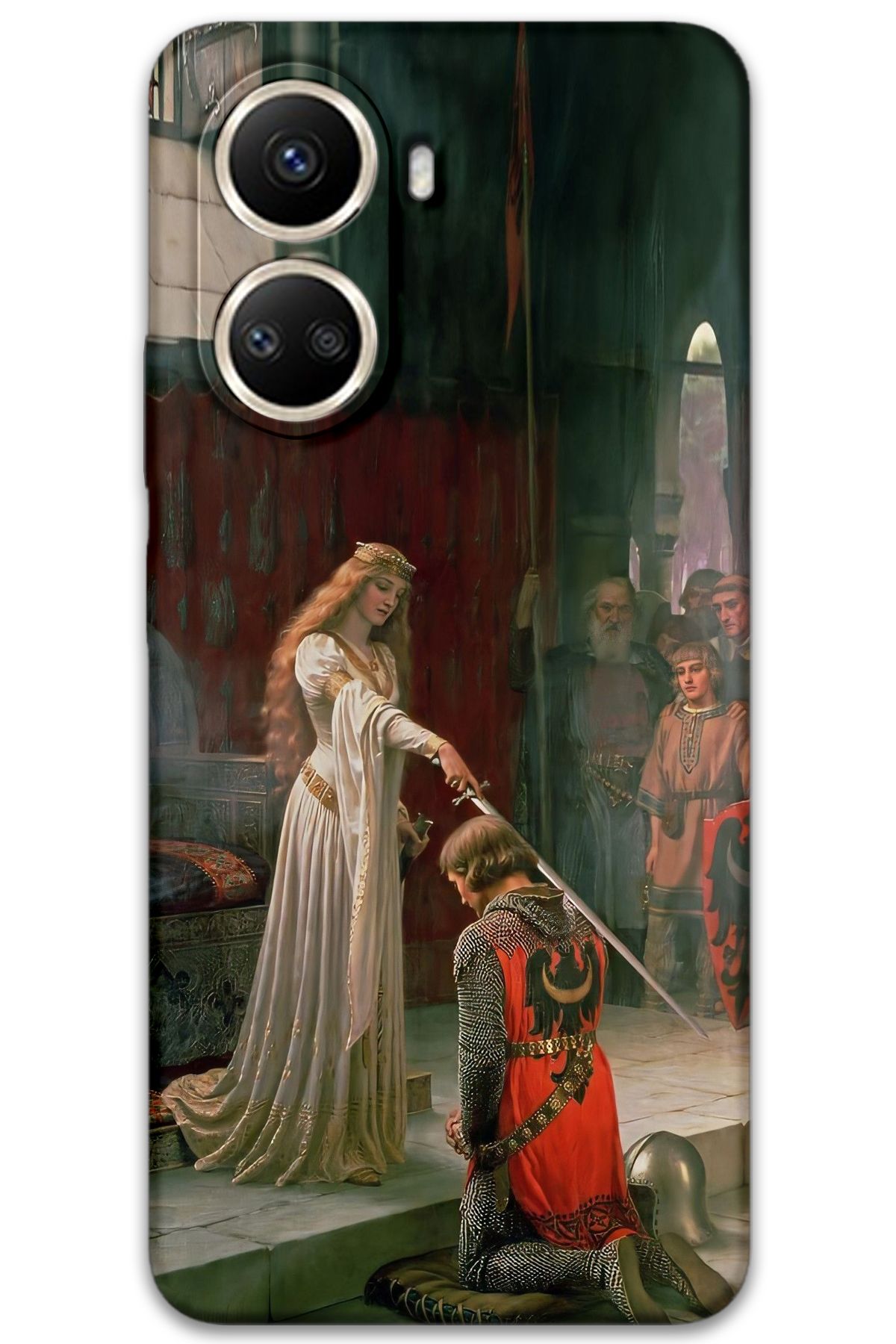 Gramaphone Huawei Nova 10 SE Uyumlu Retro Desenli Telefon Kılıfı + Ekran Koruyucu - 5835