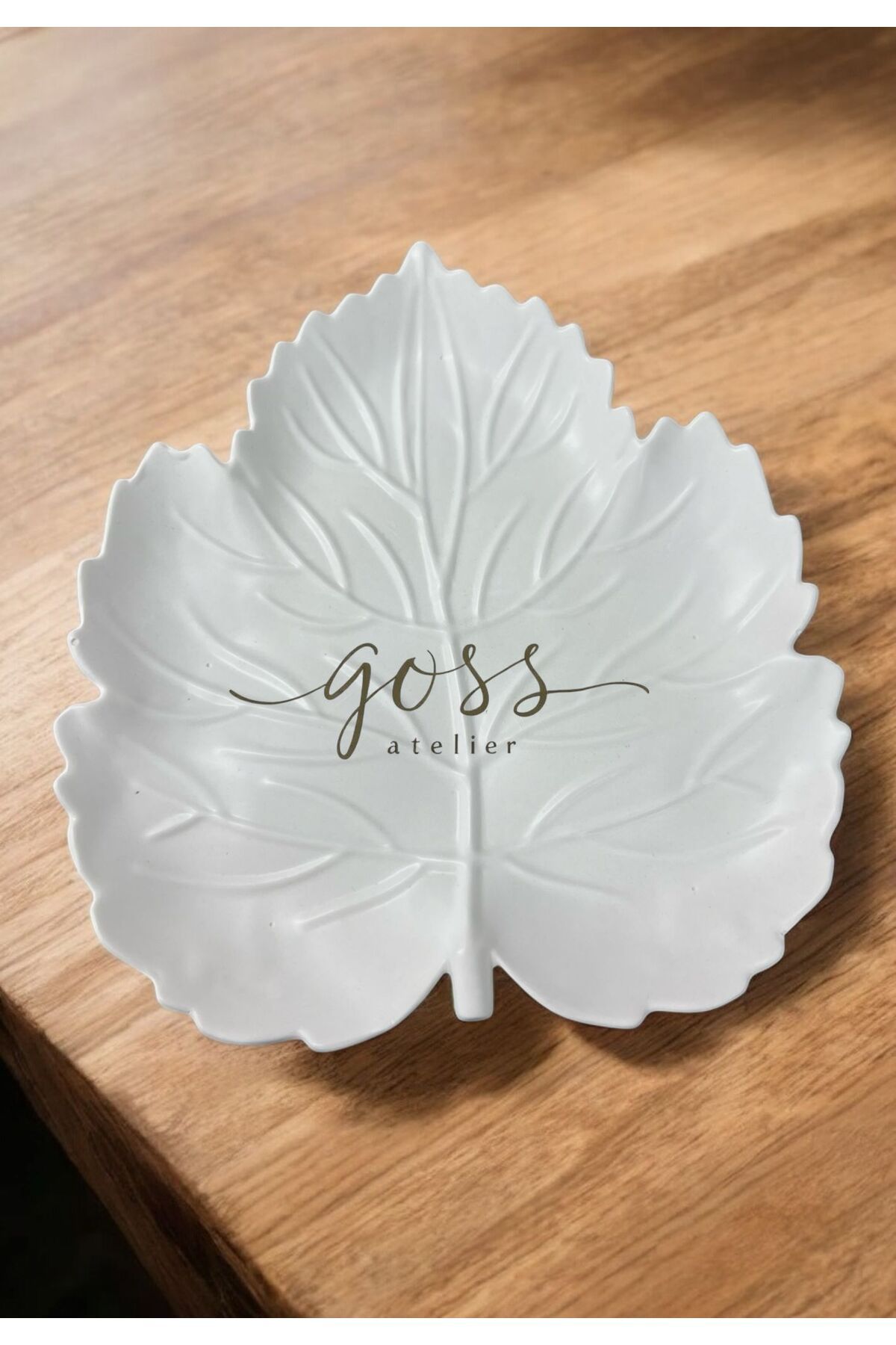 goss atelier Dekoratif Meşe Palamudu Yaprak Kase Aksesuar Takı Tabağı