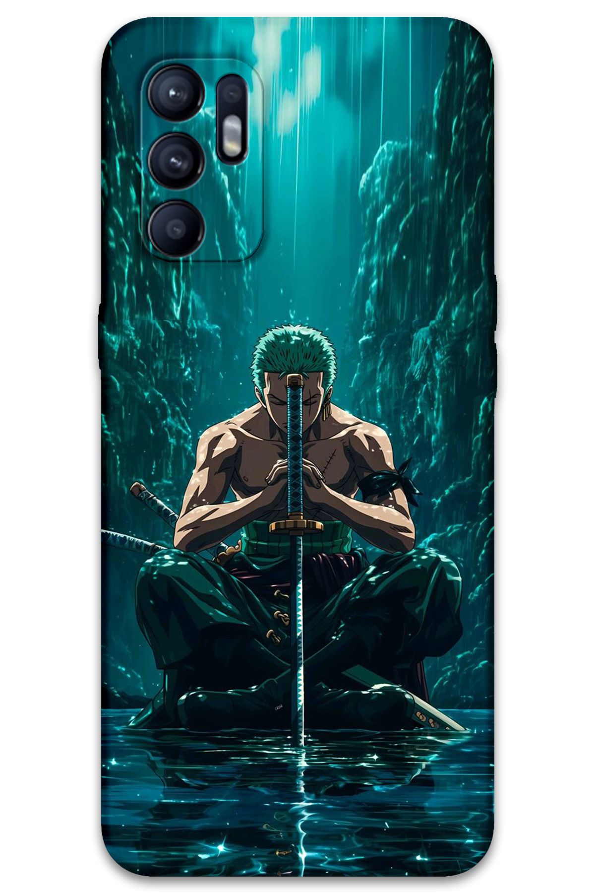 Gramaphone Oppo Reno 6 Uyumlu Anime Desenli Telefon Kılıfı + Ekran Koruyucu - 5757