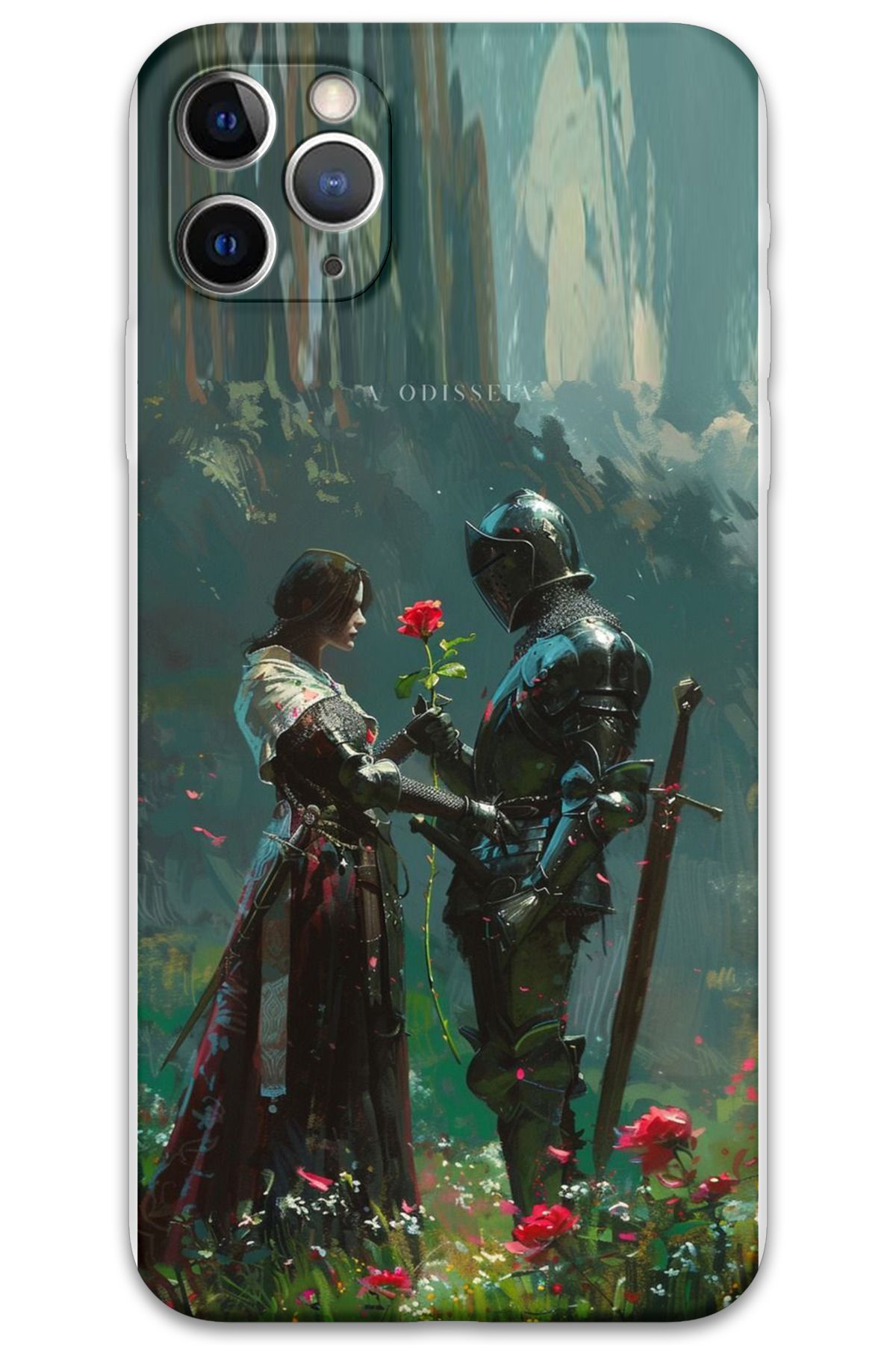 Gramaphone iPhone 11 Pro Uyumlu Retro Desenli Telefon Kılıfı + Ekran Koruyucu - 5839